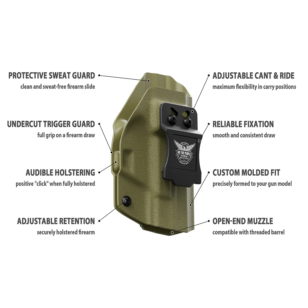 Army Green Custom Printed Holster - IWB Kydex Holster - Image 9