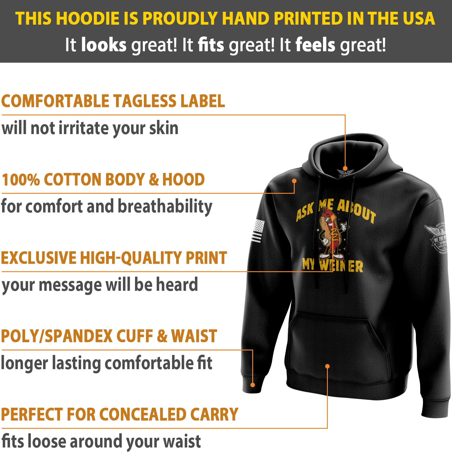 Ask Me About My Weiner Hoodie - Image 5
