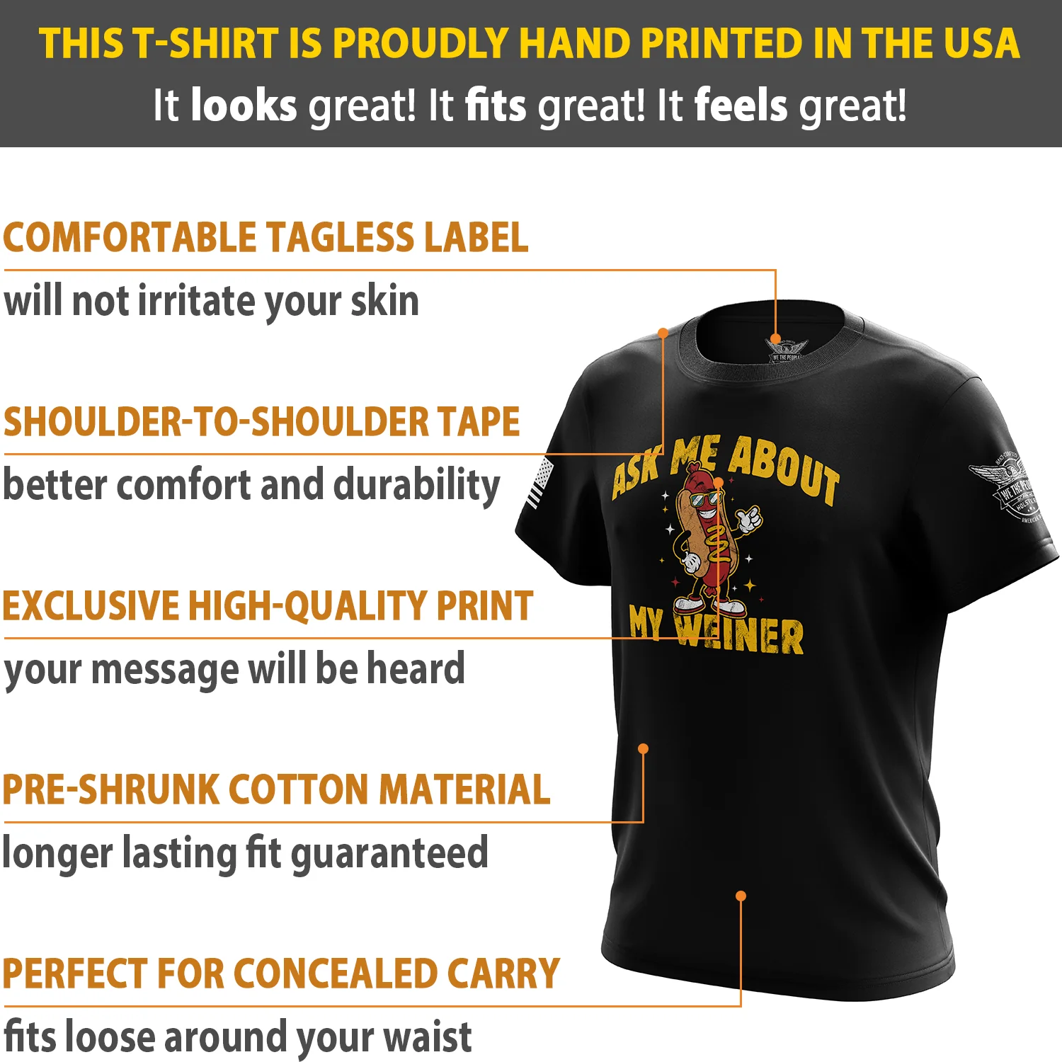 Ask Me About My Weiner Short Sleeve Shirt - Image 6