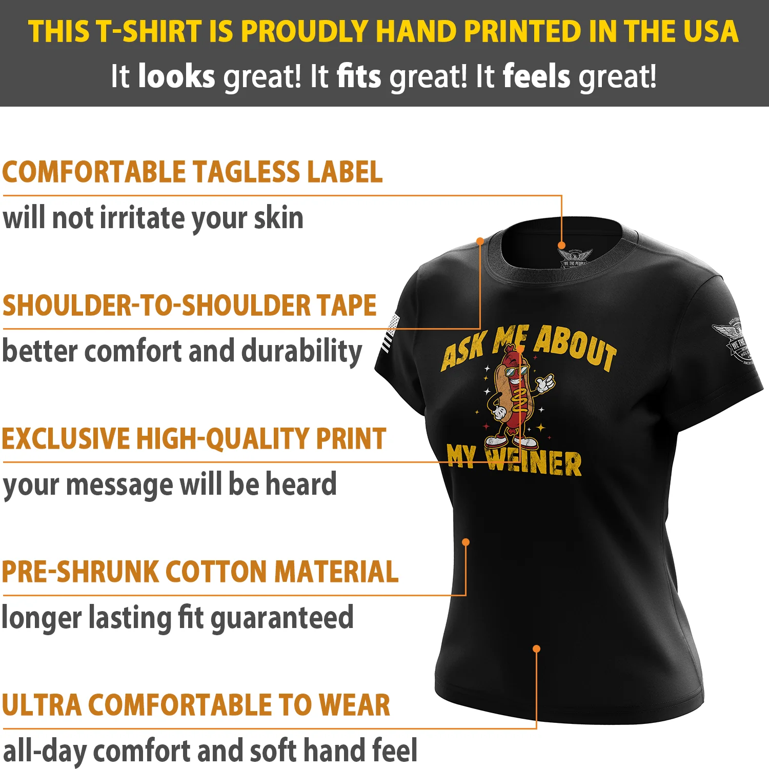 Ask Me About My Weiner Women's Short Sleeve Shirt - Image 6