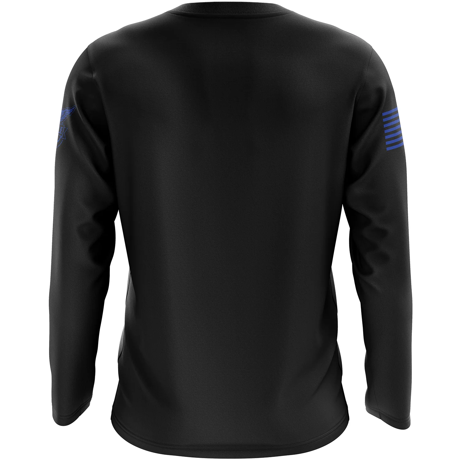 Basic - Black + Blue Long Sleeve Shirt - Image 2
