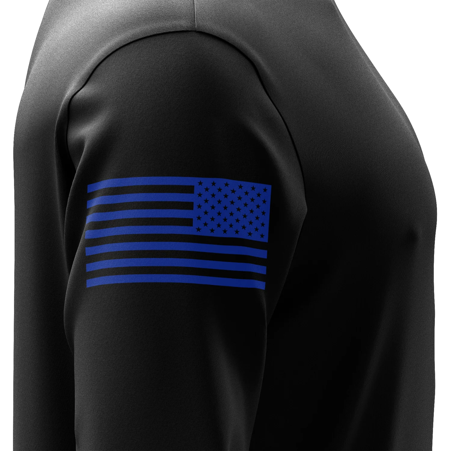 Basic - Black + Blue Long Sleeve Shirt - Image 5