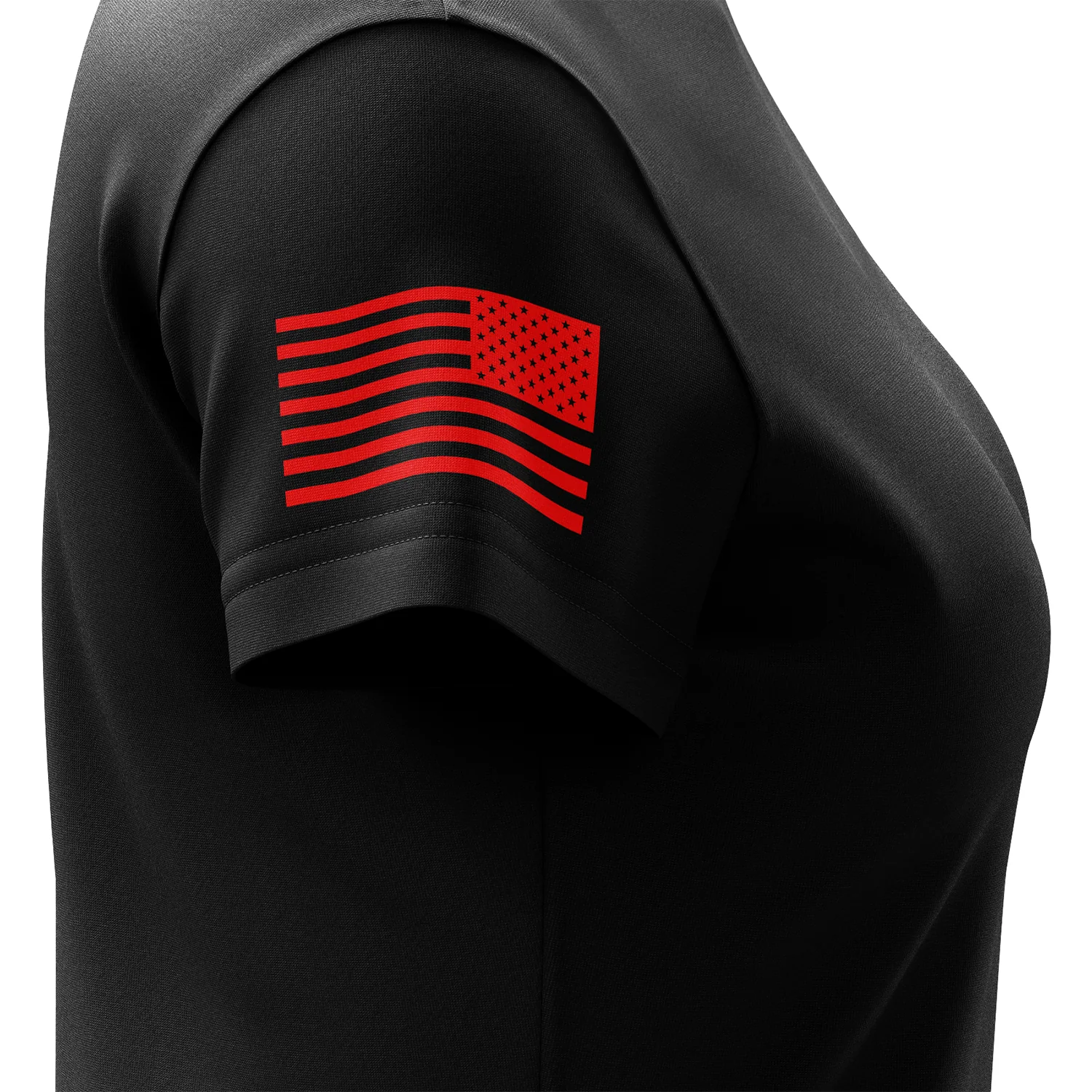 Basic - Black + Red Women's Short Sleeve Shirt - Image 5