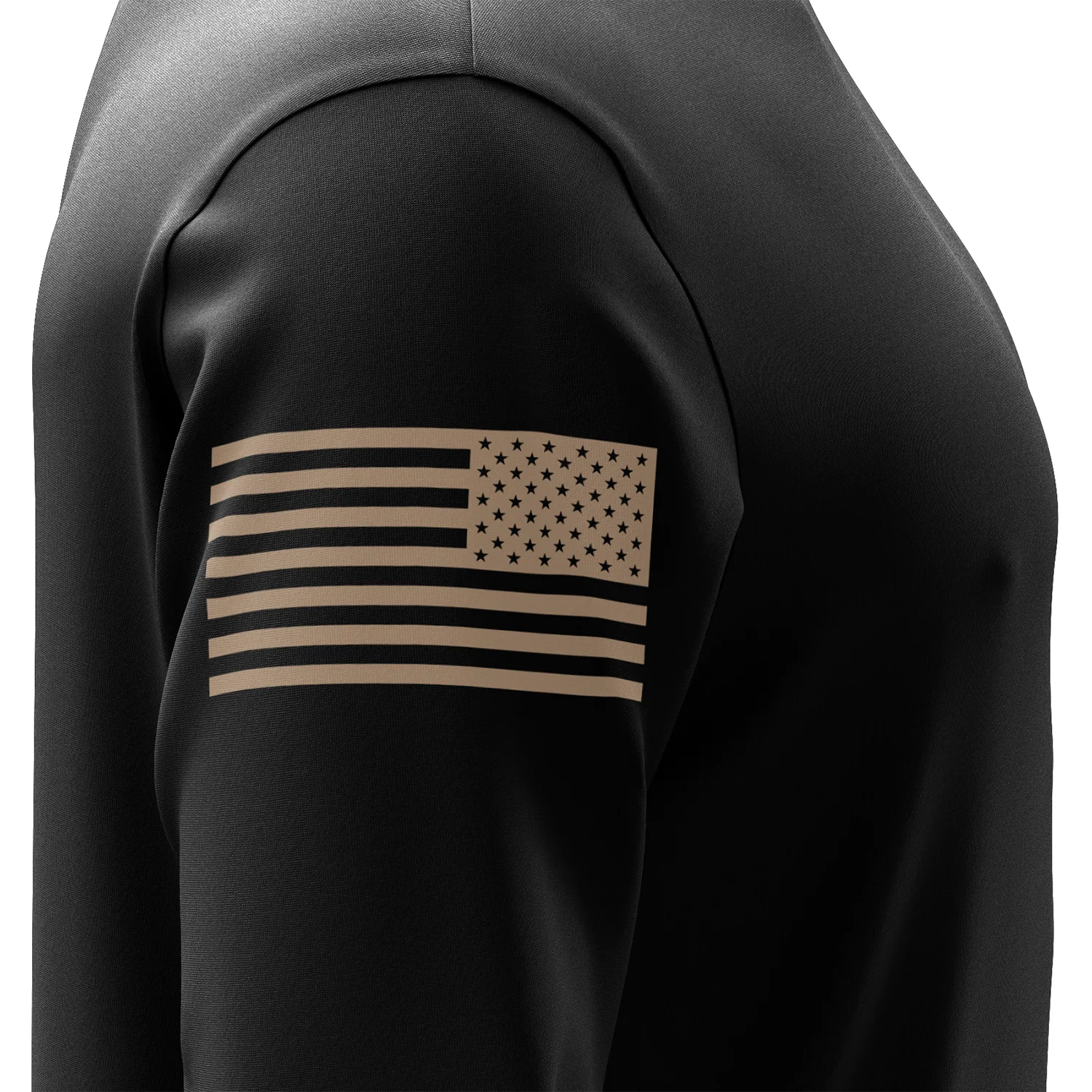 Basic - Black + Tan Long Sleeve Shirt - Image 5