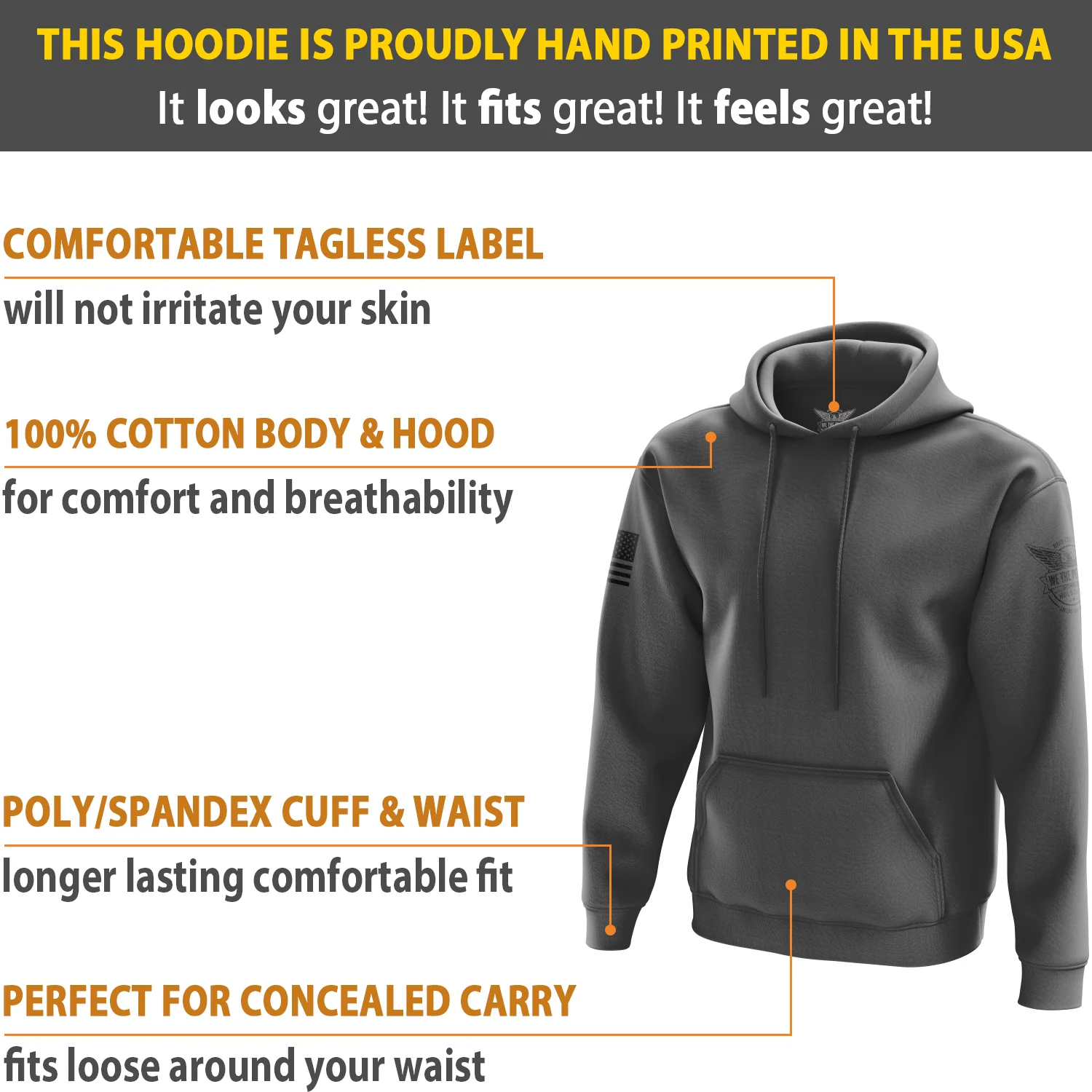 Basic - Charcoal + Black Hoodie - Image 5