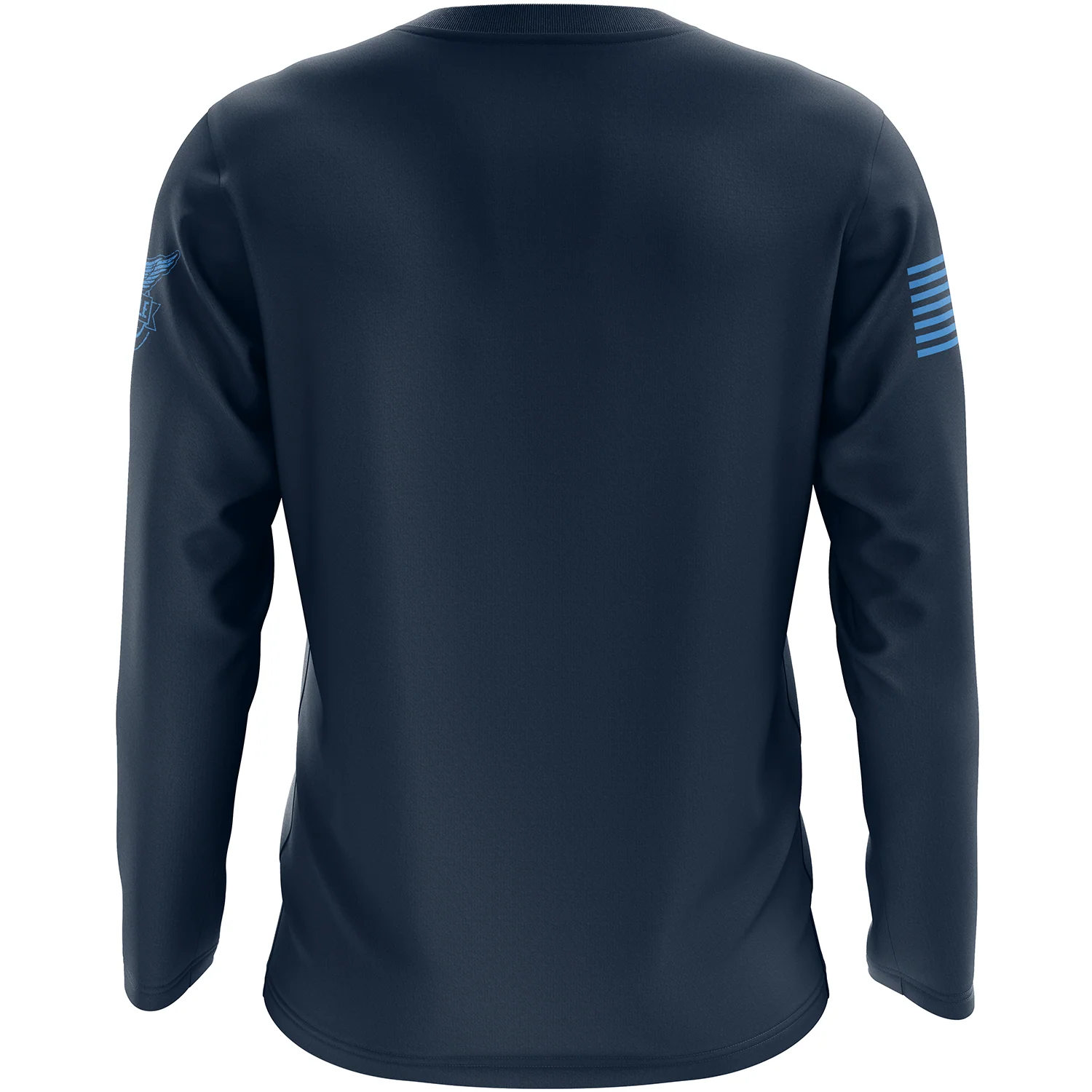 Basic - Navy Blue + Steel Blue Long Sleeve Shirt - Image 2