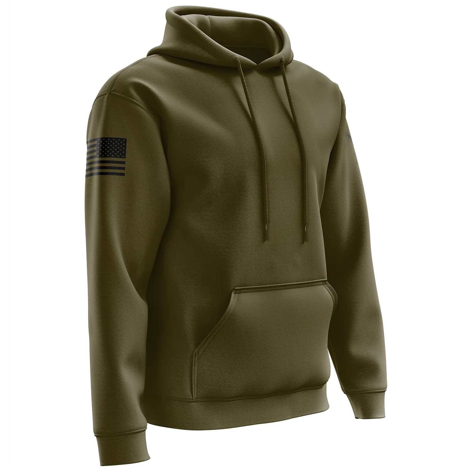 Basic - Olive + Black Hoodie - Image 4