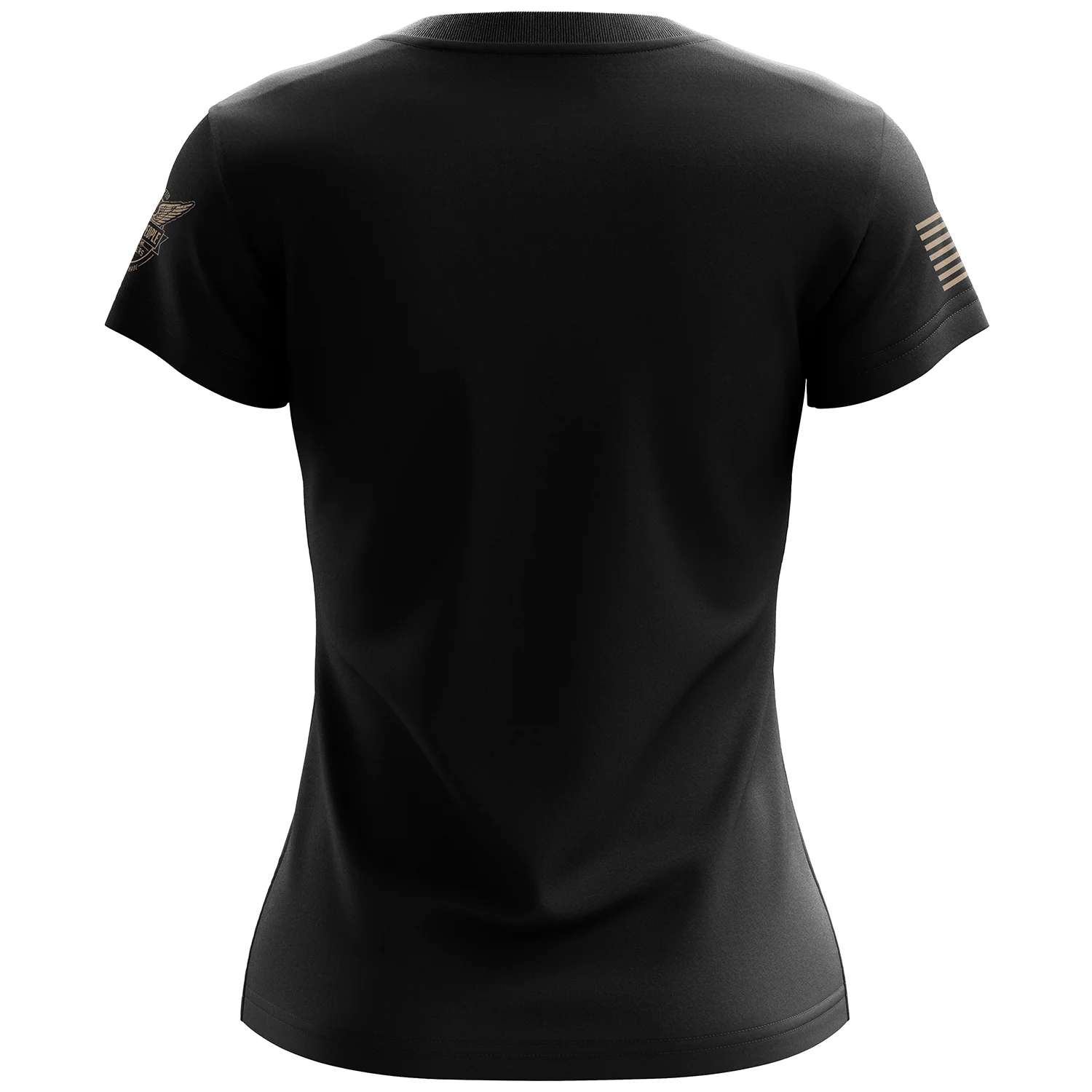 Basic - Black + Tan Women's Short Sleeve Shirt - Image 2