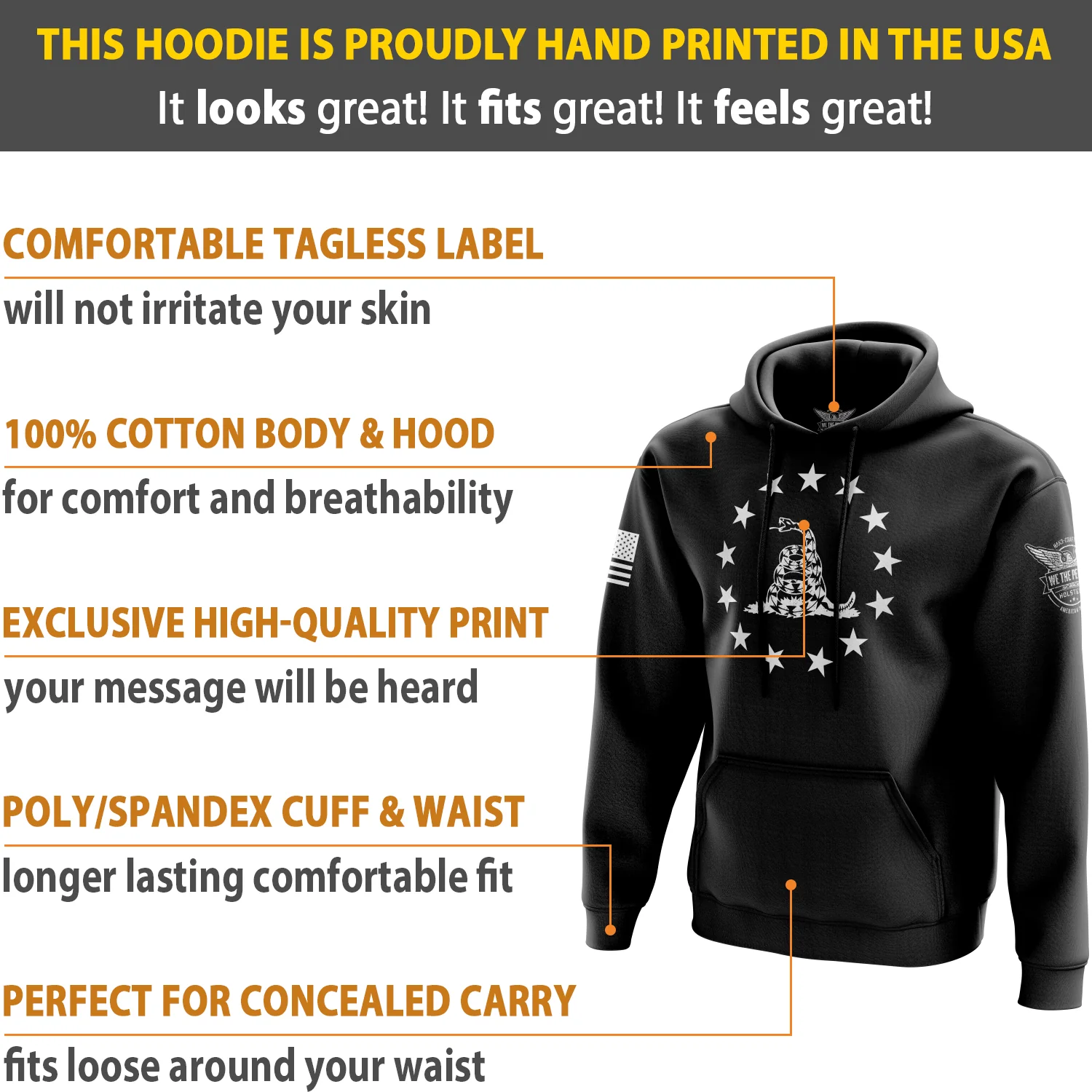 Betsy Ross Gadsden Flag Hoodie - Image 5