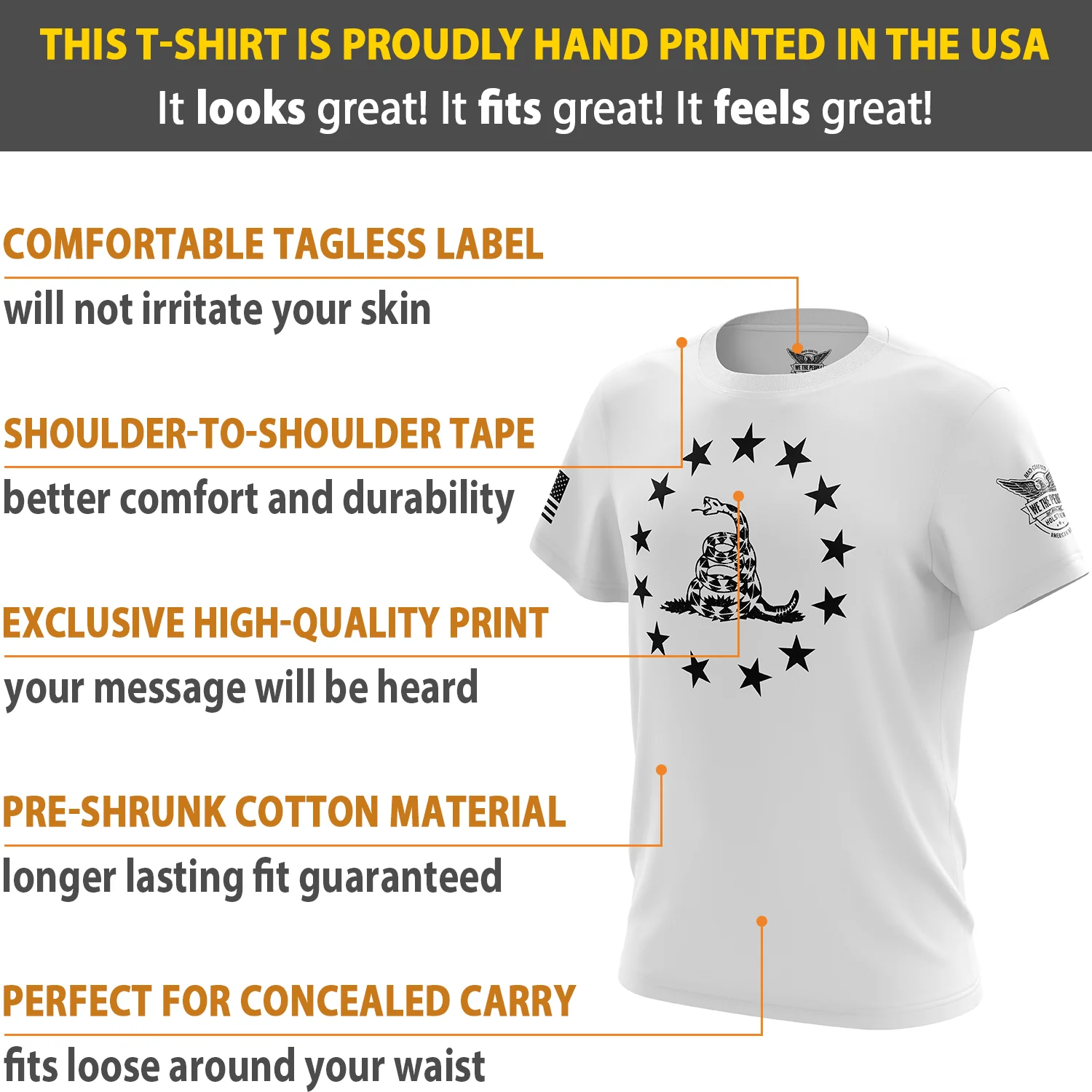 Betsy Ross Gadsden Flag Short Sleeve Shirt - Image 12
