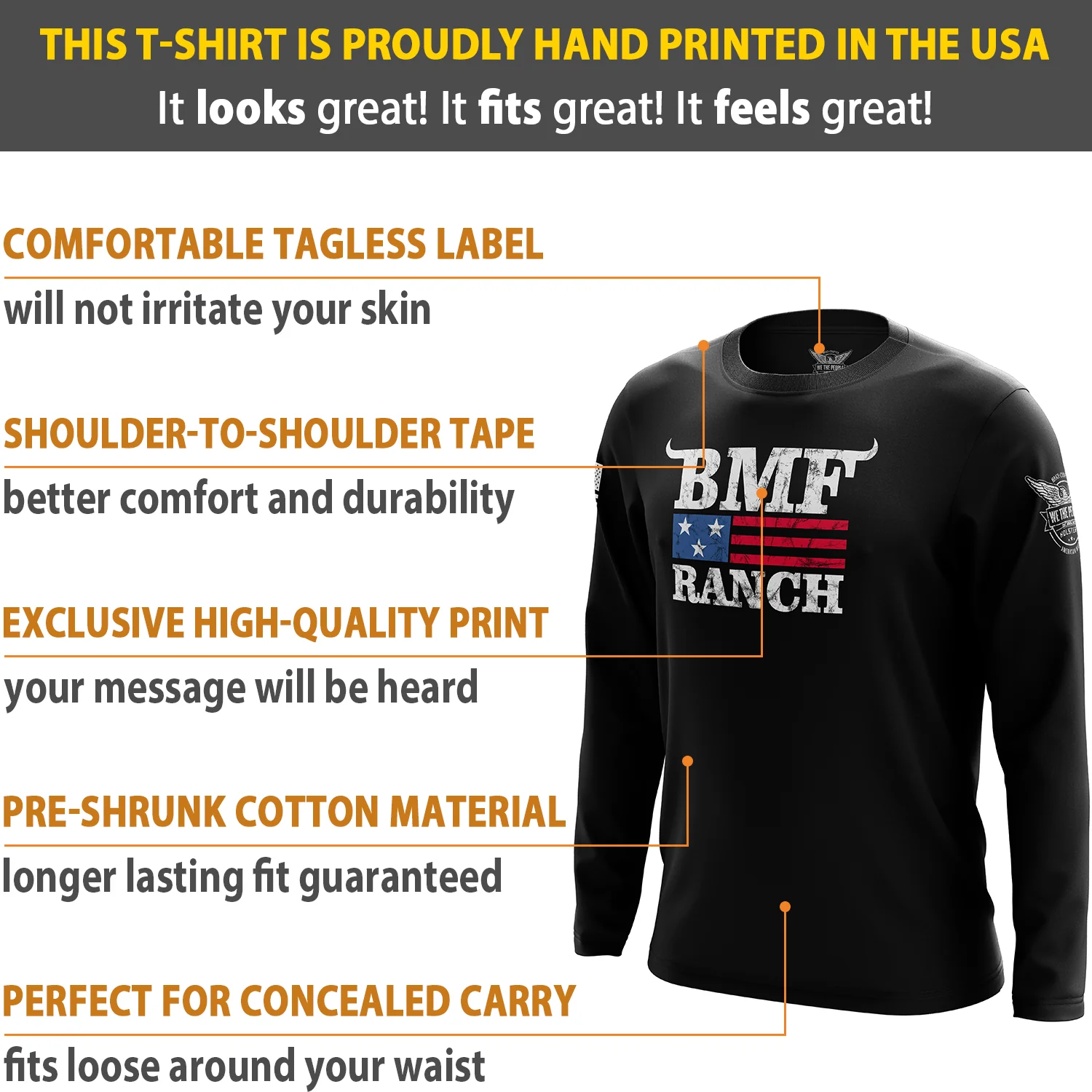 BMF Ranch Flag Long Sleeve Shirt - Image 6