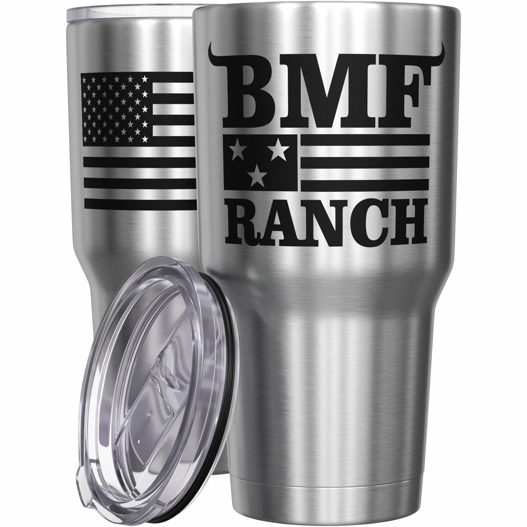 BMF Ranch Flag Stainless Steel Tumbler - Image 7