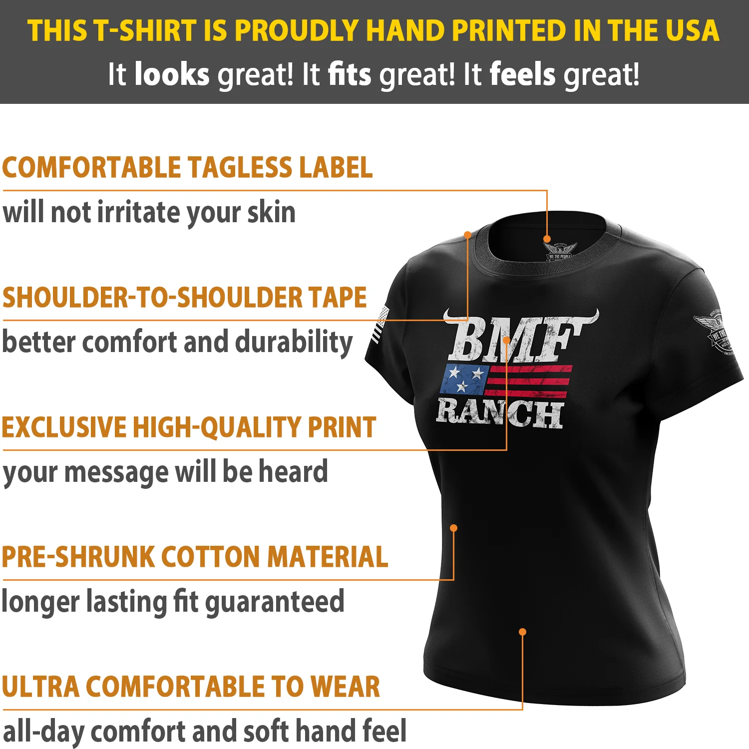 BMF Ranch Flag Women's Short Sleeve Shirt - Image 6