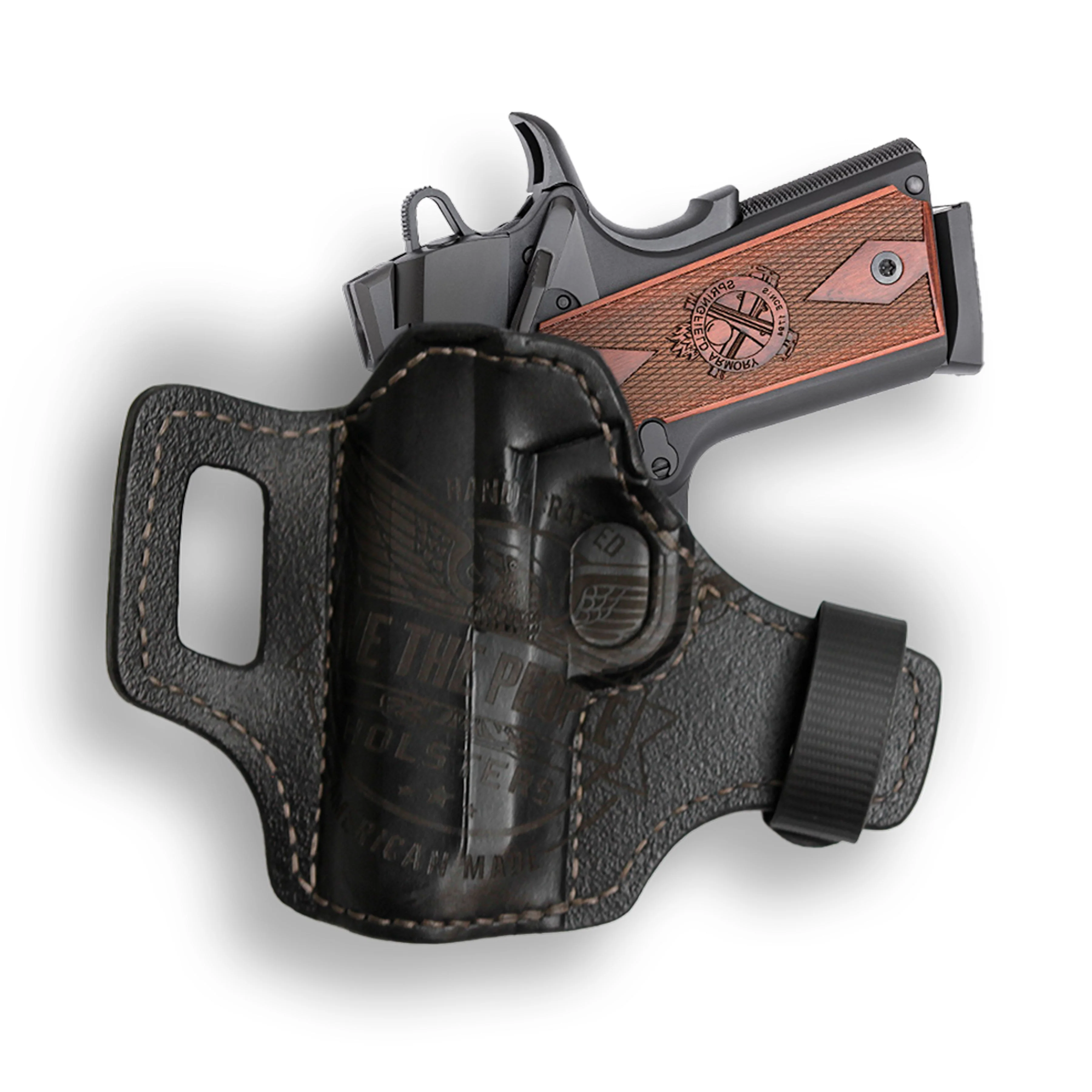 Colt 1911 4" Commander No Rail Only Independence Leather OWB Holster - Image 5