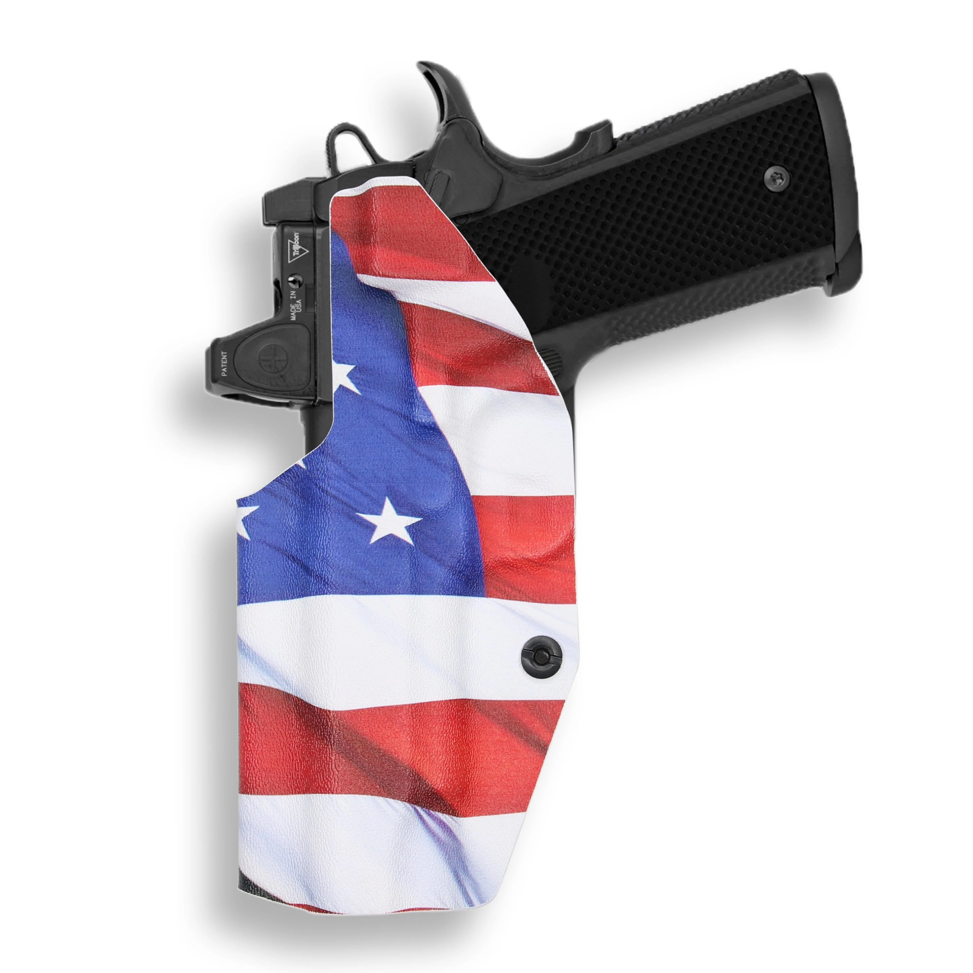 Colt 1911 4" Commander 45ACP No Rail Only Red Dot Optic Cut IWB Holster - Image 10