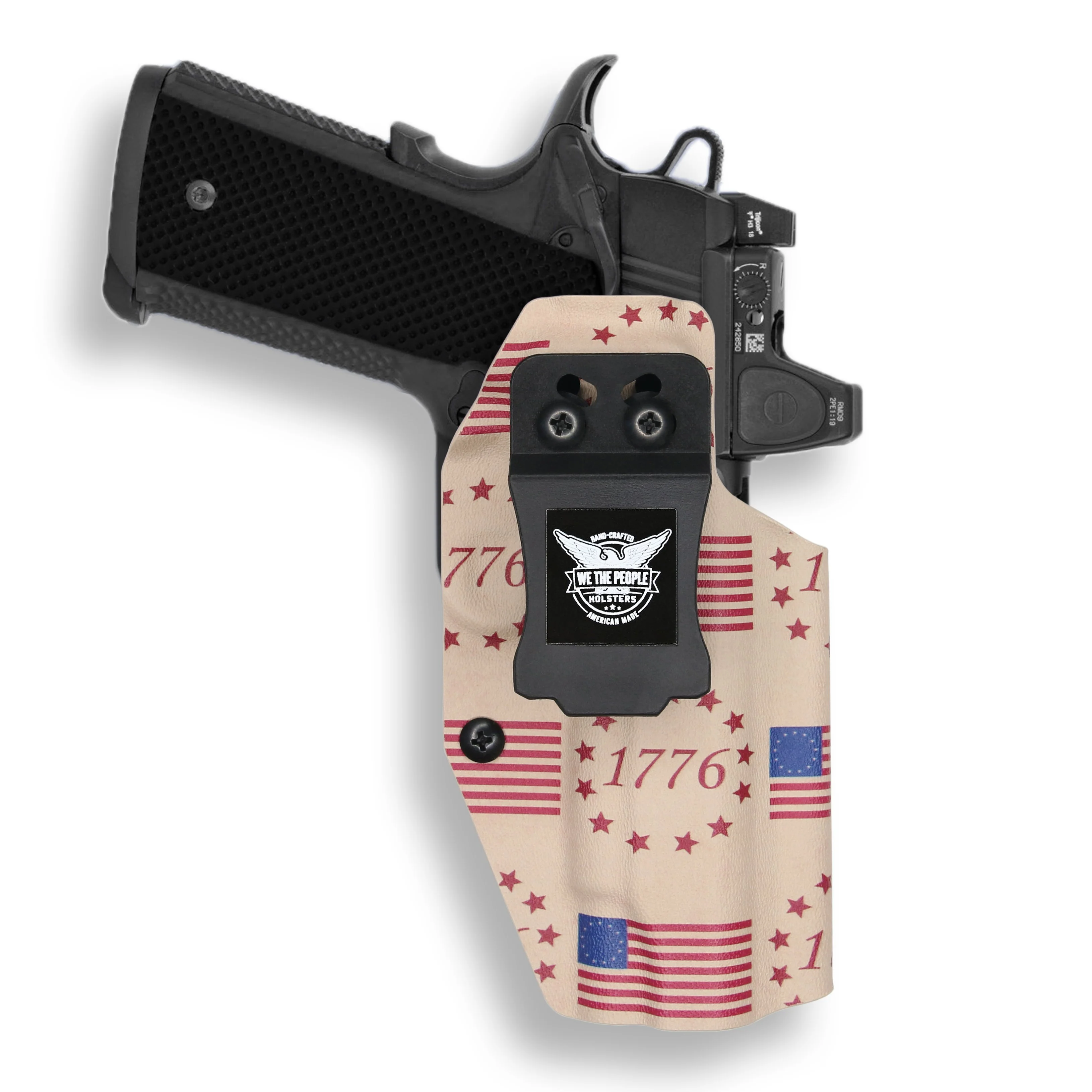 Colt 1911 4" Commander 45ACP No Rail Only Red Dot Optic Cut IWB Holster - Image 31