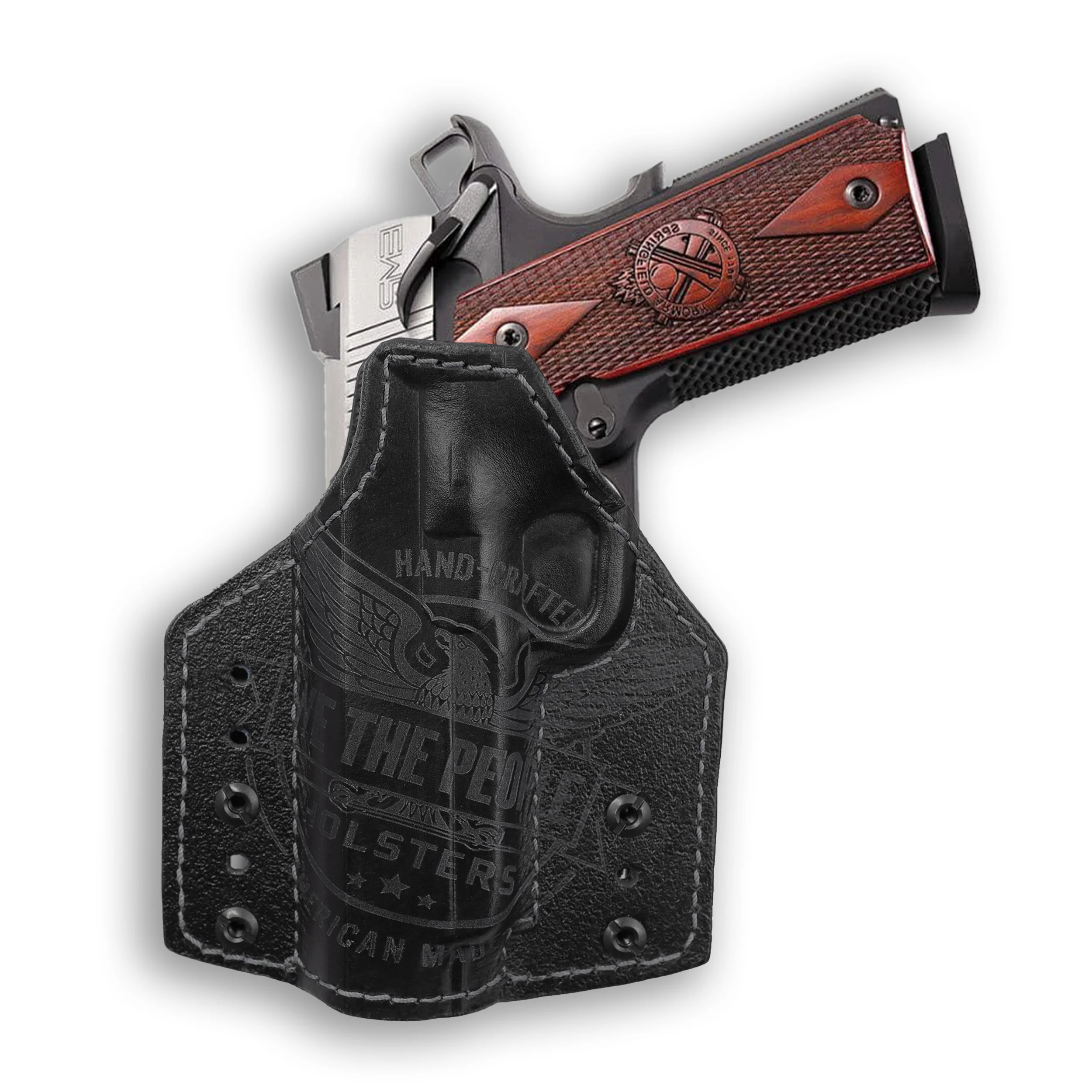 Colt 1911 4" Commander With Rail Only Independence Leather IWB Holster - Image 5