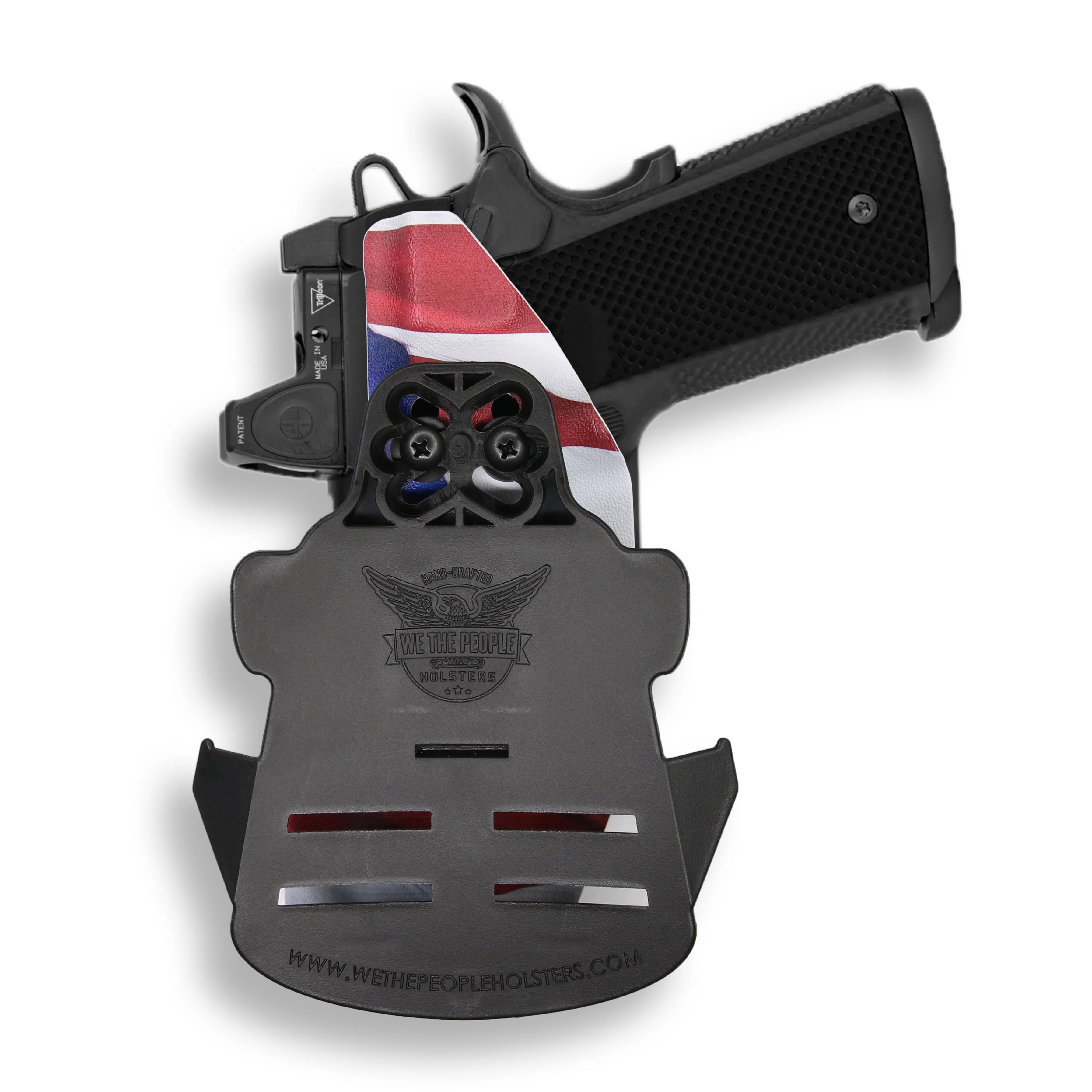 Colt 1911 4" 45ACP with Rail Only Red Dot Optic Cut OWB Holster - Image 10