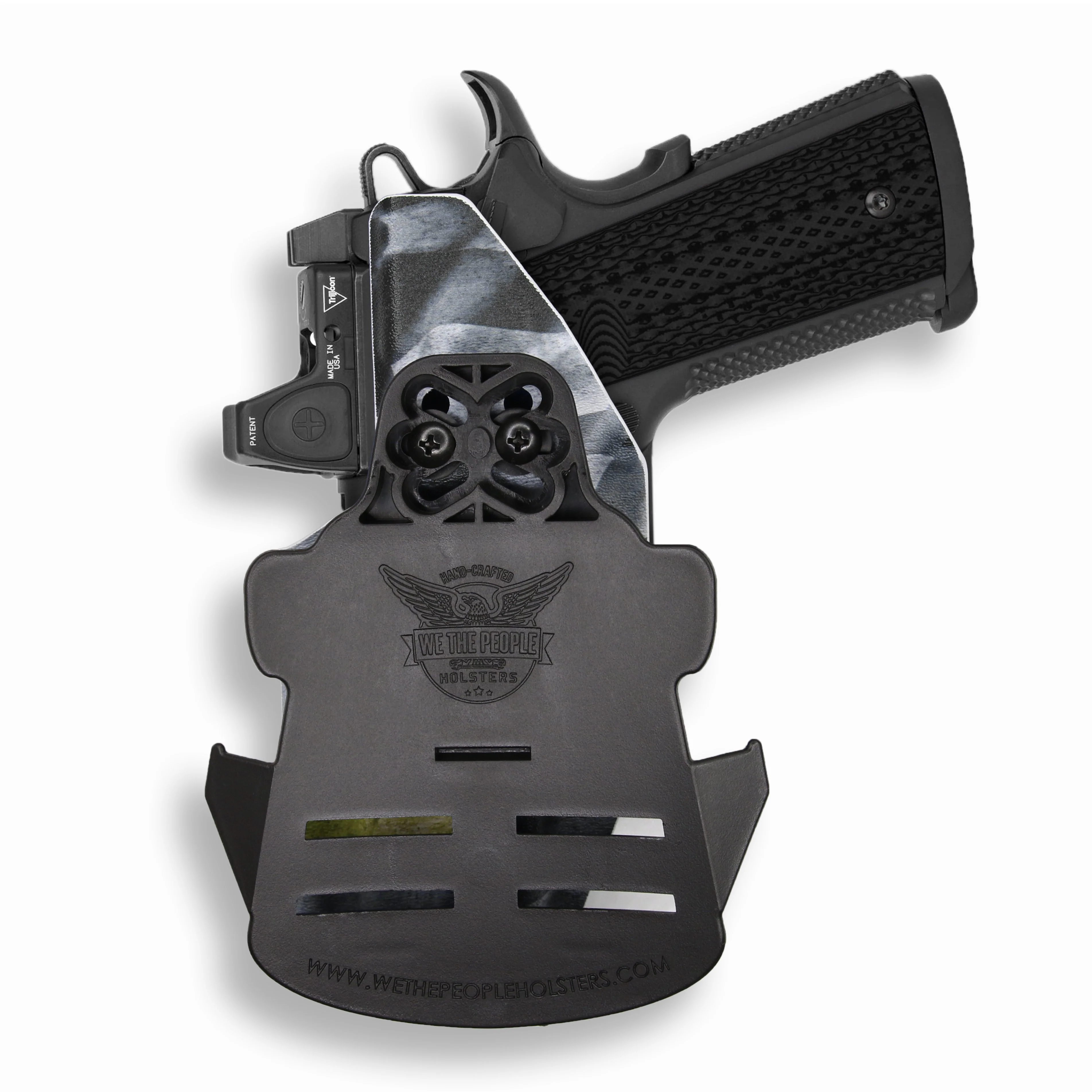 Colt 1911 4" 45ACP with Rail Only Red Dot Optic Cut OWB Holster - Image 22