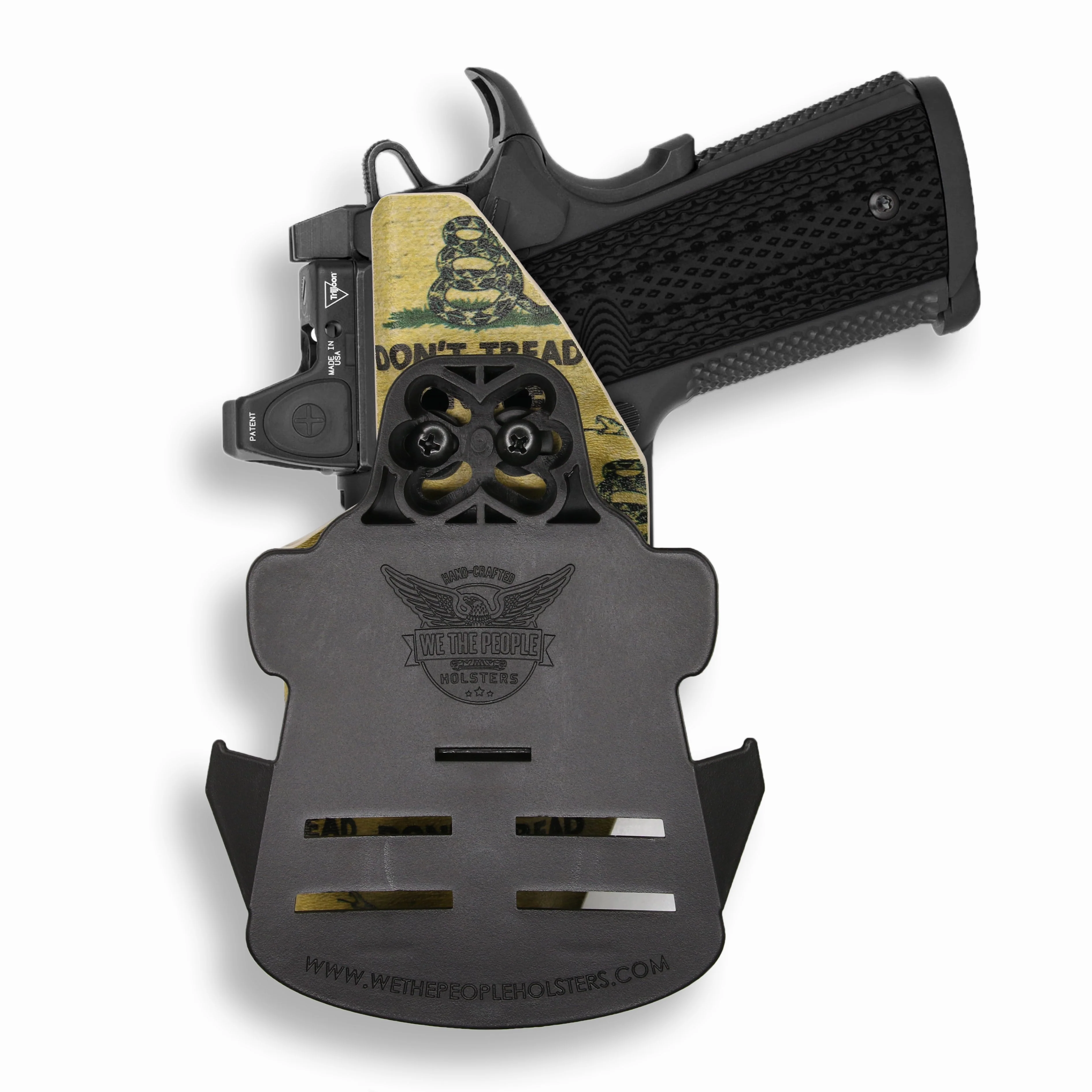 Colt 1911 4" 45ACP with Rail Only Red Dot Optic Cut OWB Holster - Image 27