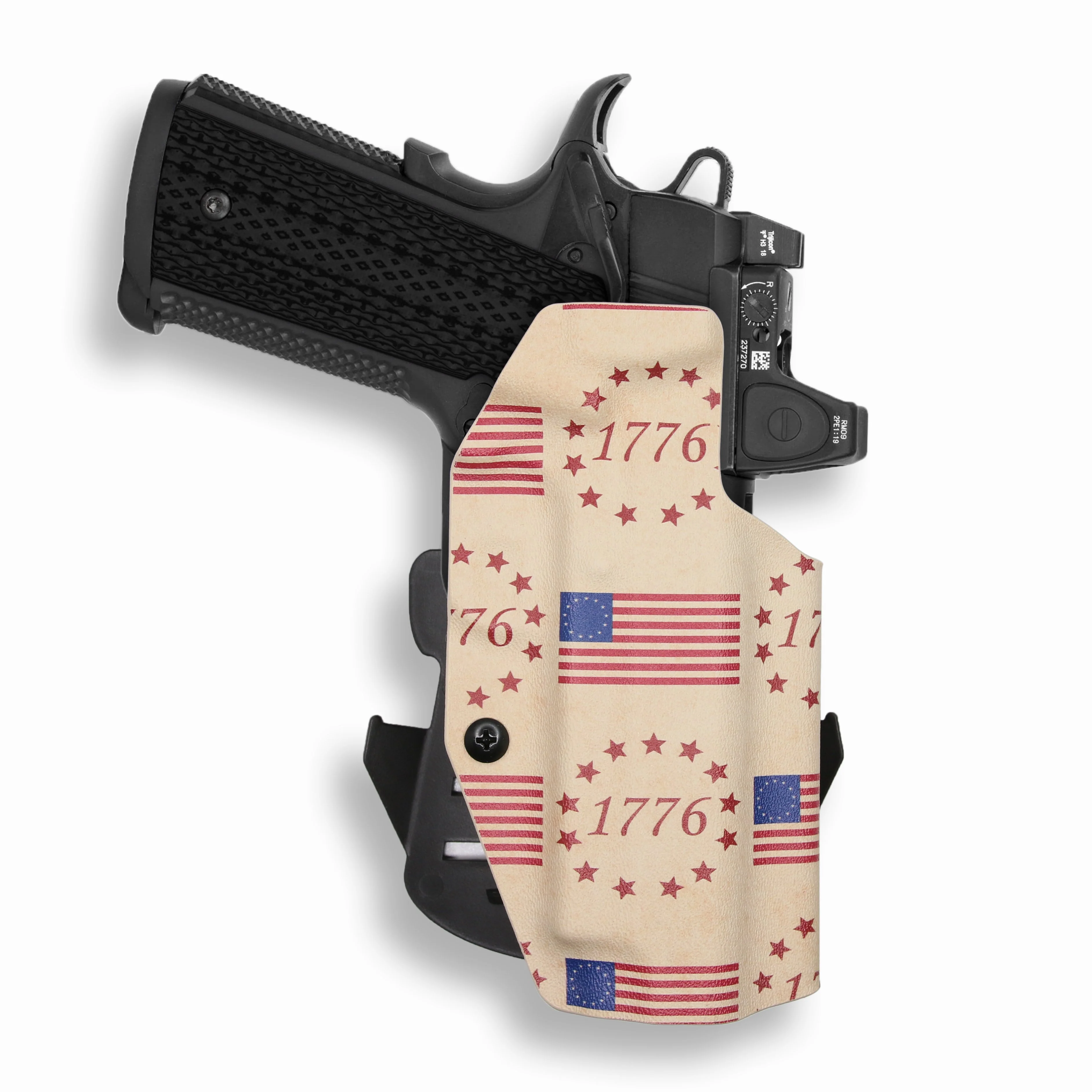 Colt 1911 4" 45ACP with Rail Only Red Dot Optic Cut OWB Holster - Image 28