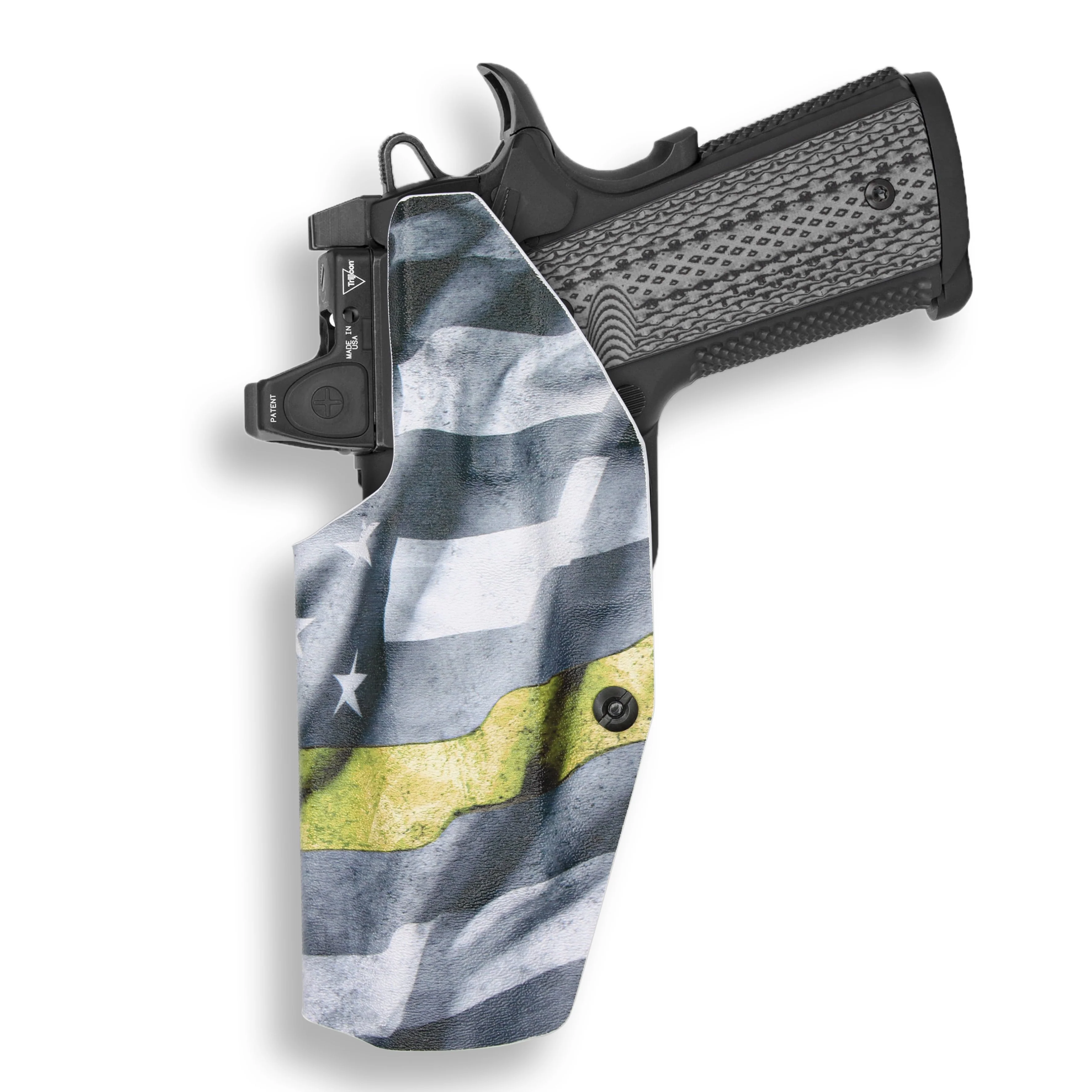 Colt 1911 5" 45ACP with Rail Only Red Dot Optic Cut IWB Holster - Image 21