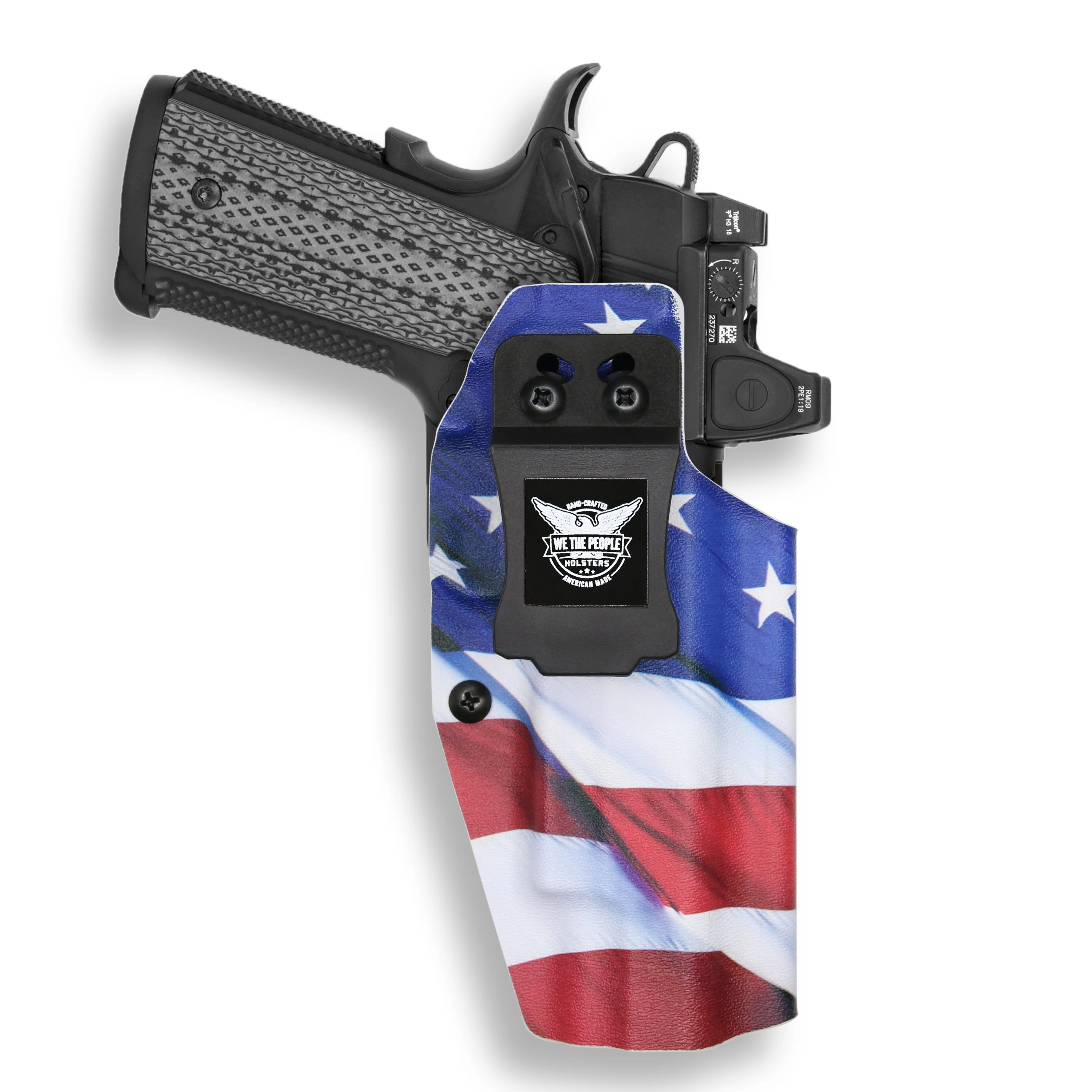 Colt 1911 5" 45ACP with Rail Only Red Dot Optic Cut IWB Holster - Image 9