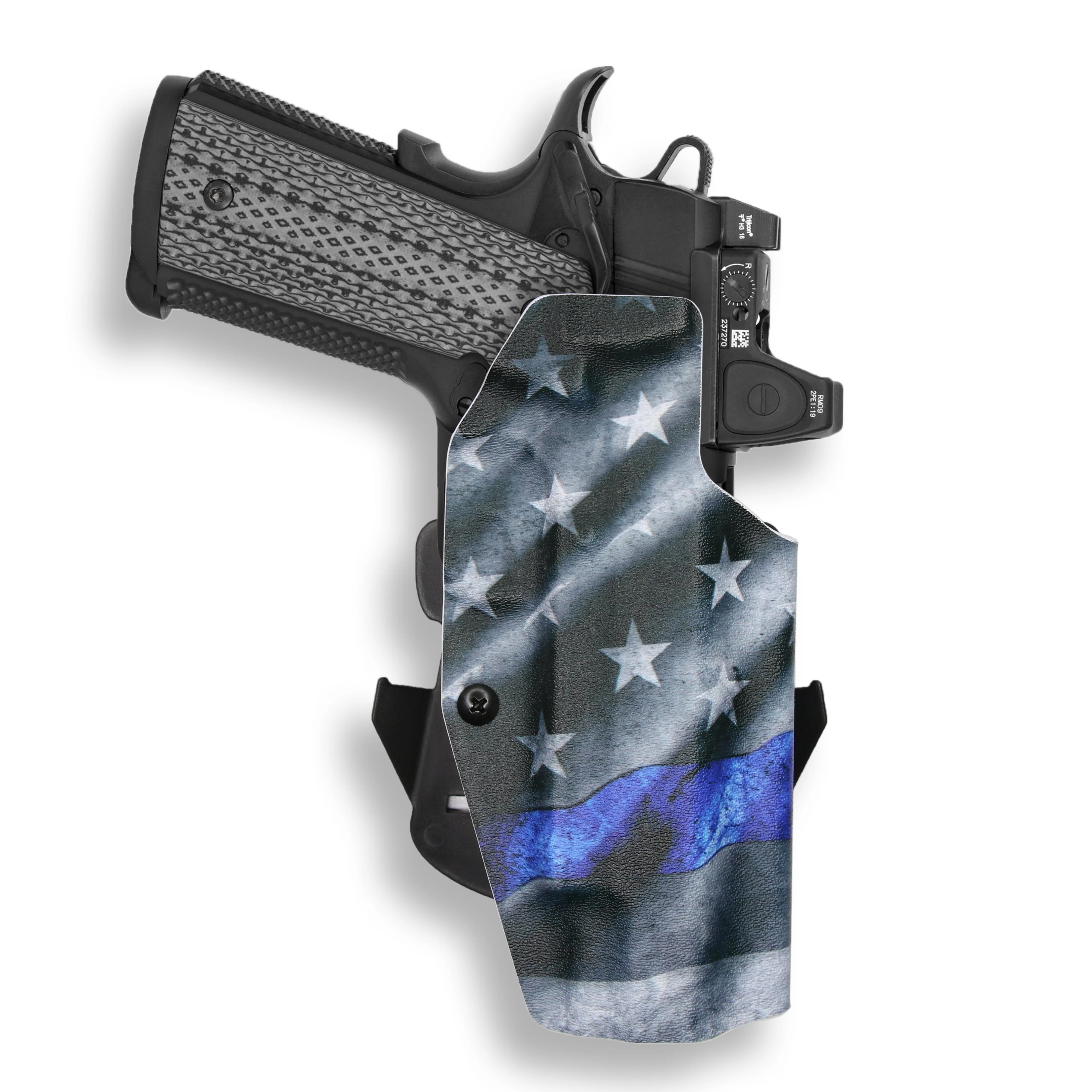Colt 1911 5" 45ACP with Rail Only Red Dot Optic Cut OWB Holster - Image 11