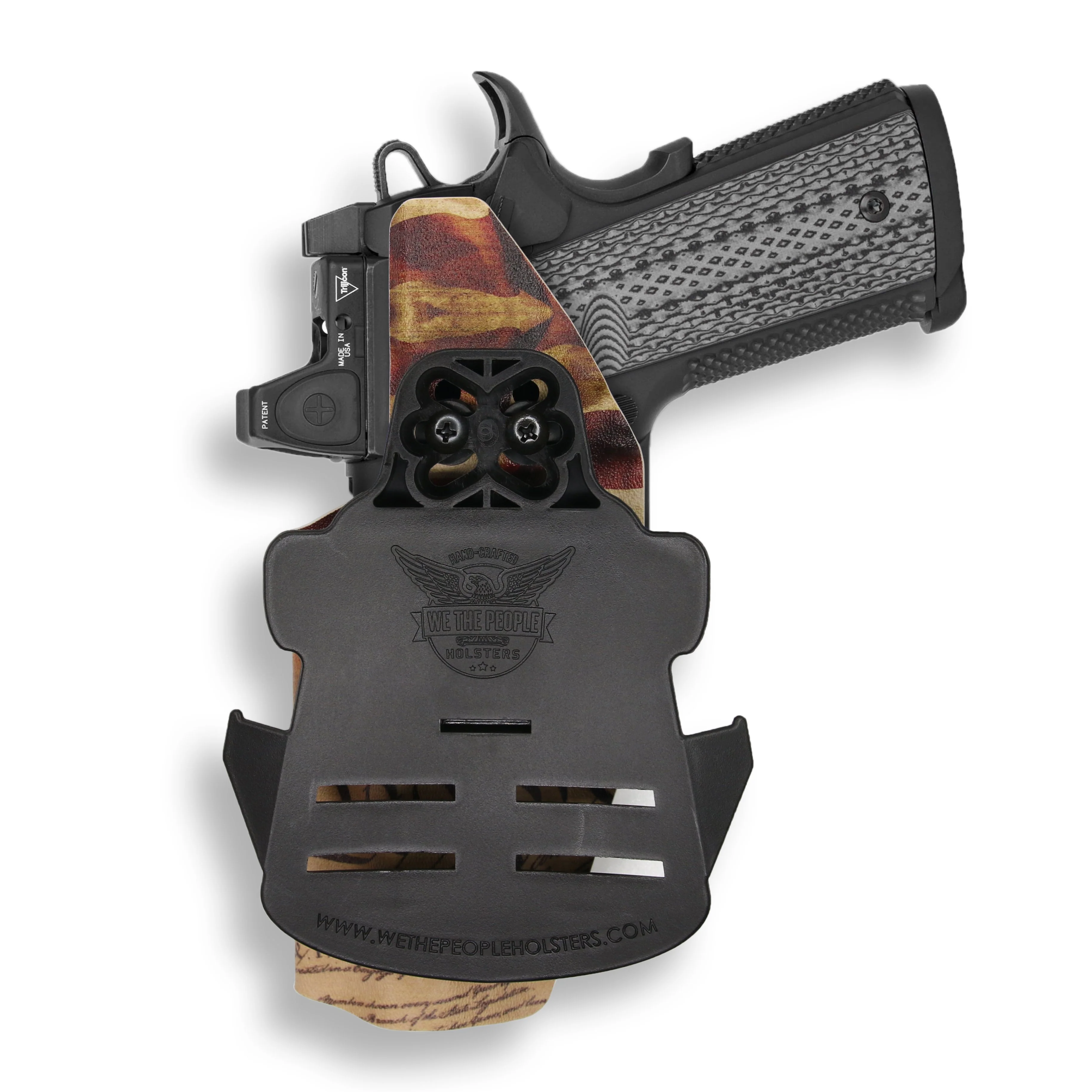 Colt 1911 5" 45ACP with Rail Only Red Dot Optic Cut OWB Holster - Image 16