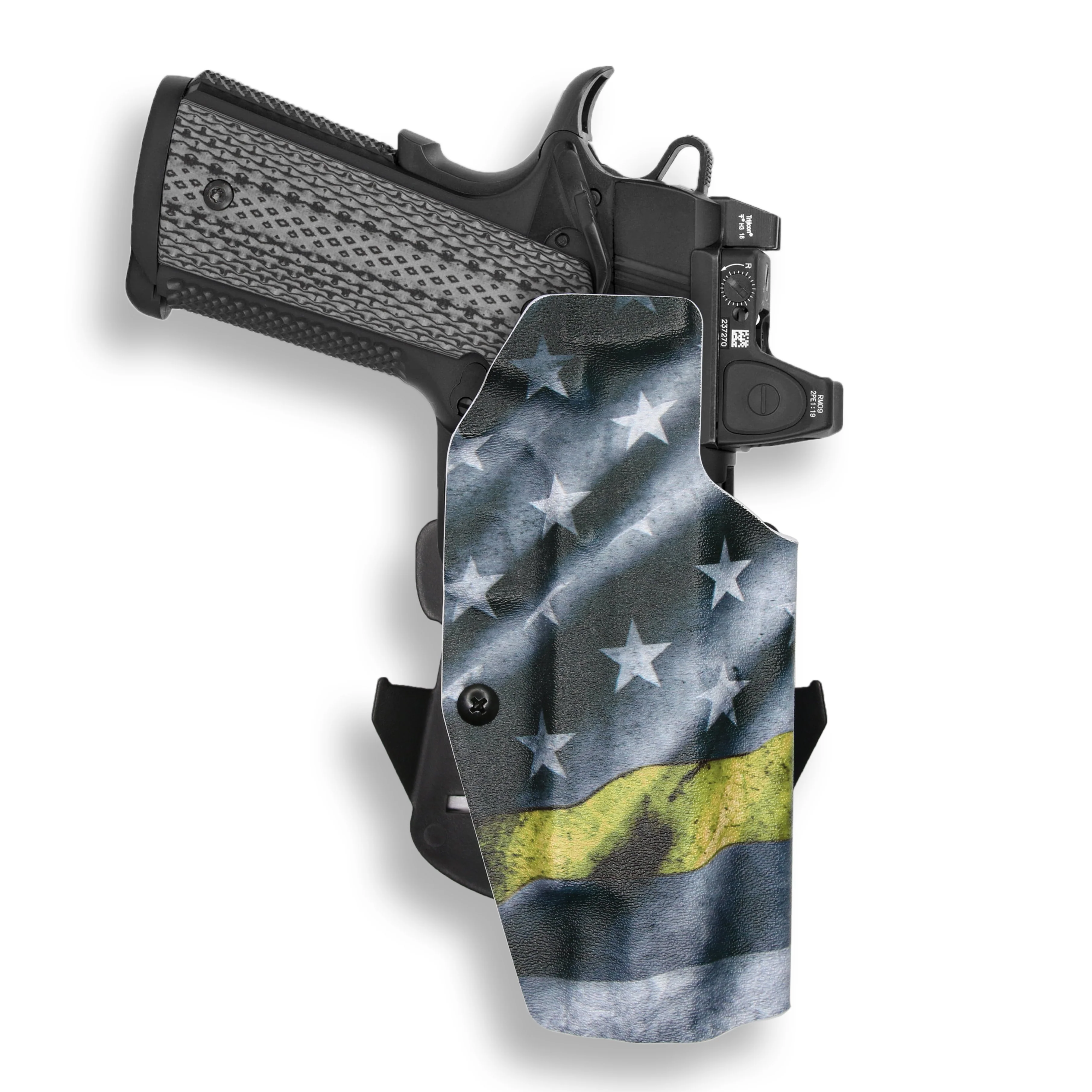 Colt 1911 5" 45ACP with Rail Only Red Dot Optic Cut OWB Holster - Image 21