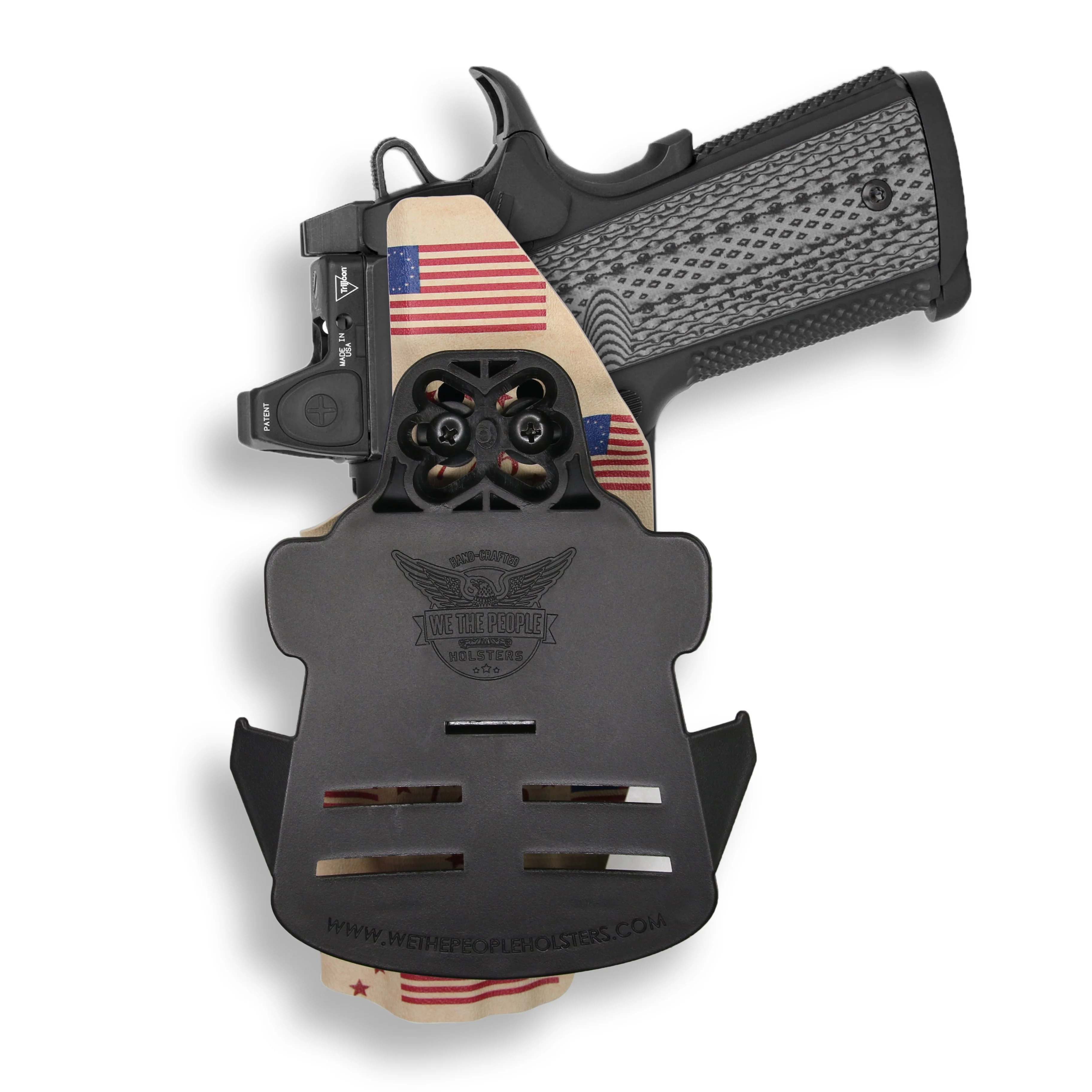 Colt 1911 5" 45ACP with Rail Only Red Dot Optic Cut OWB Holster - Image 29
