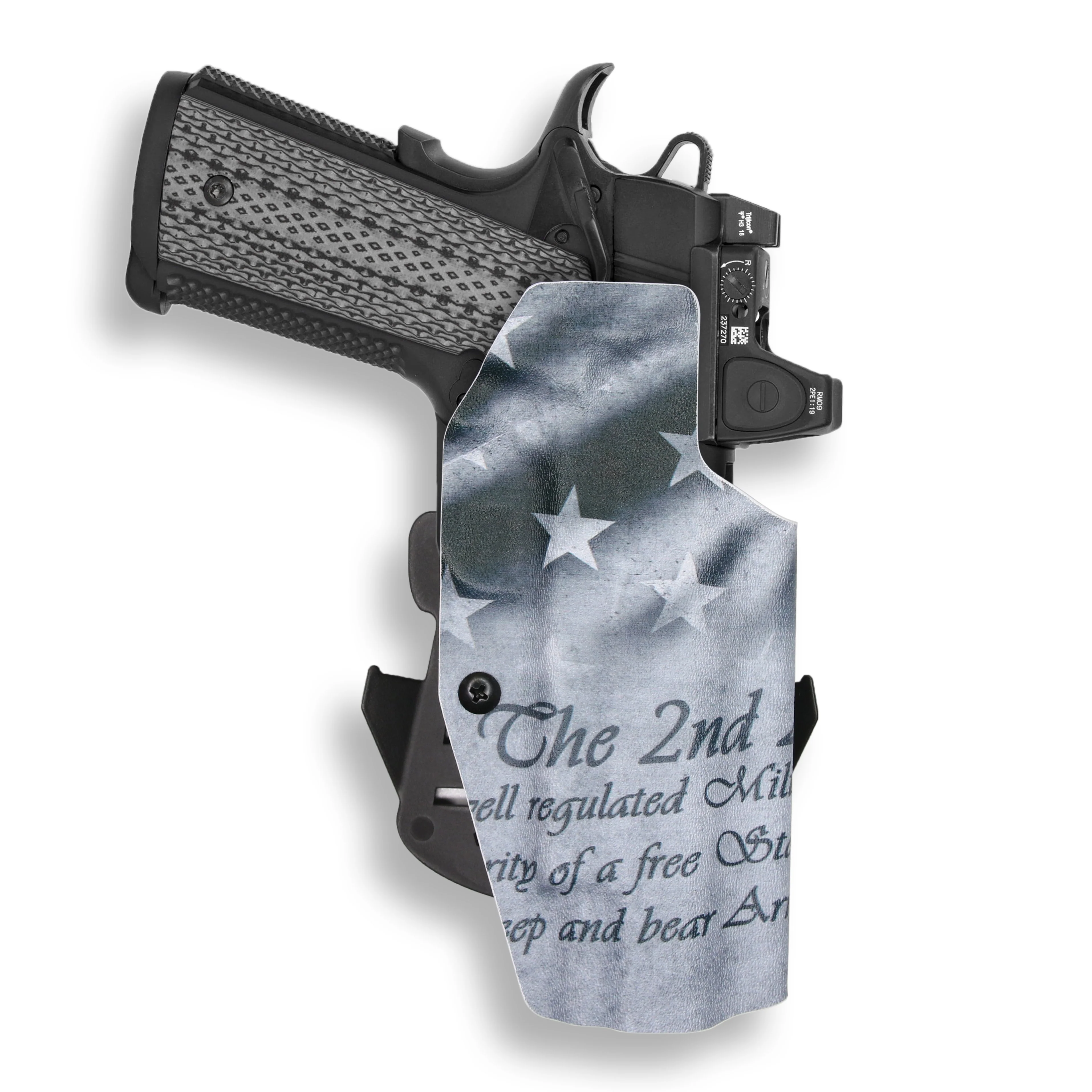 Colt 1911 5" 45ACP with Rail Only Red Dot Optic Cut OWB Holster - Image 30