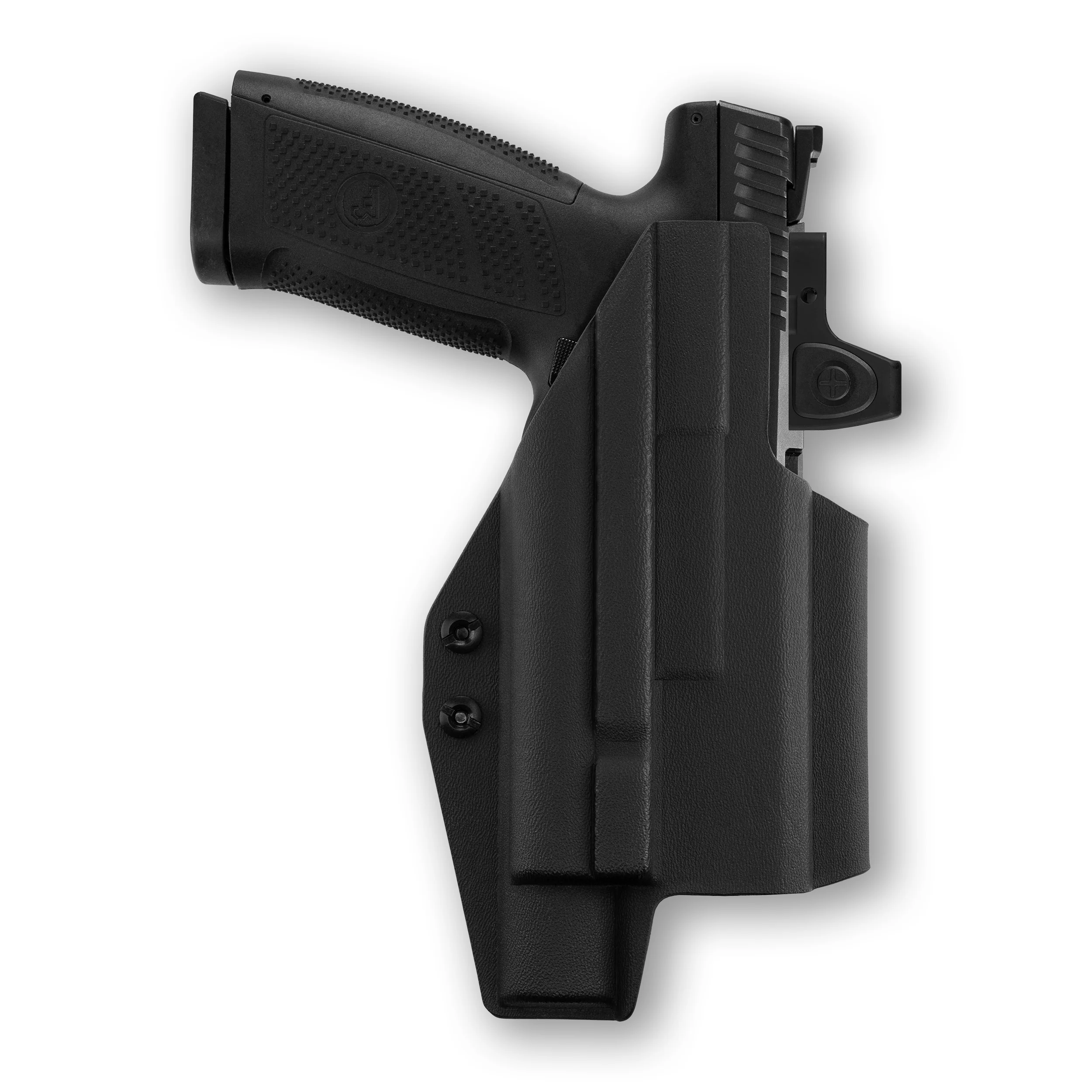 CZ P-10 C OR with Olight Valkyrie Turbo Light Red Dot Optic Cut IWB Holster - Image 4