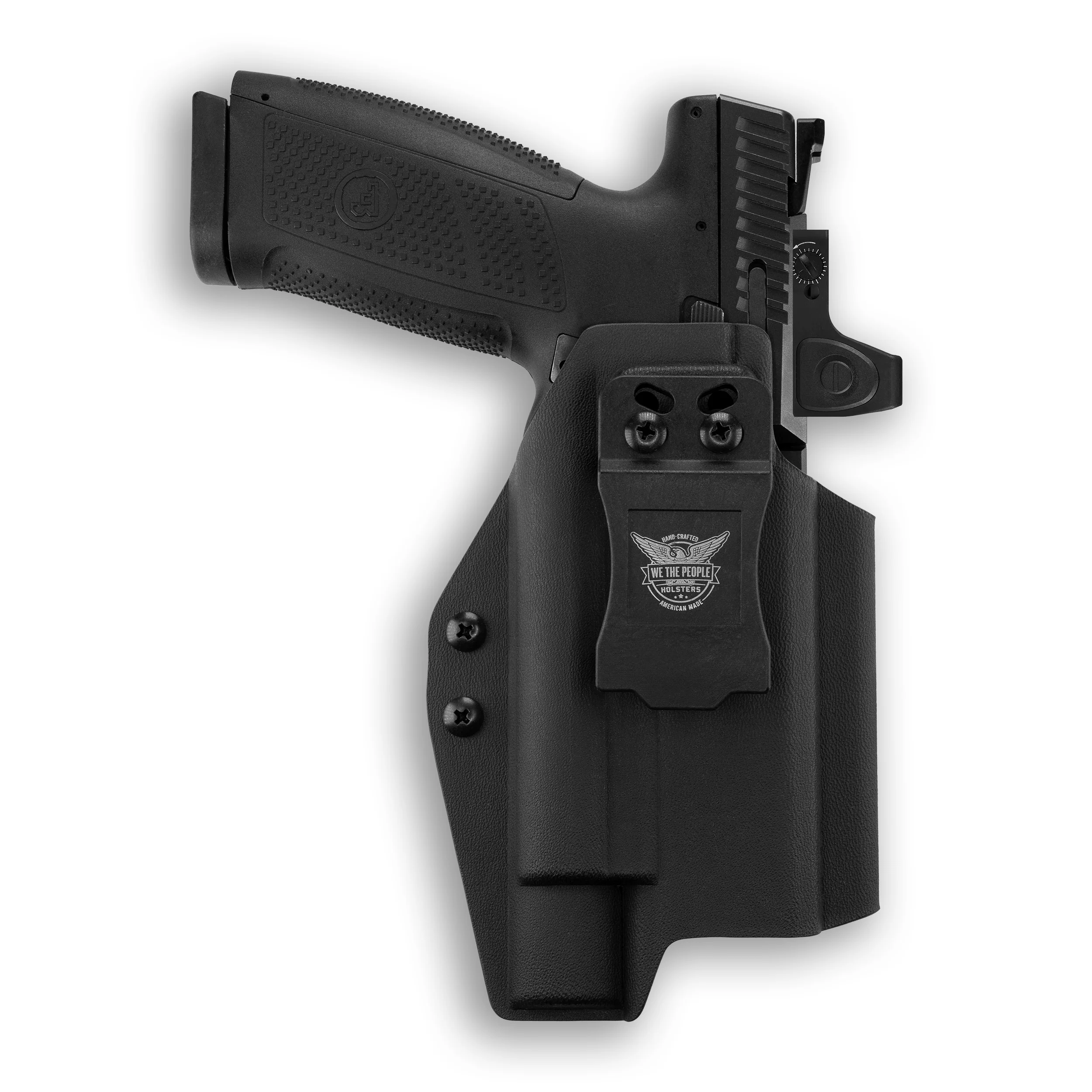 CZ P-10 F with Olight Valkyrie Turbo Light Red Dot Optic Cut IWB Holster