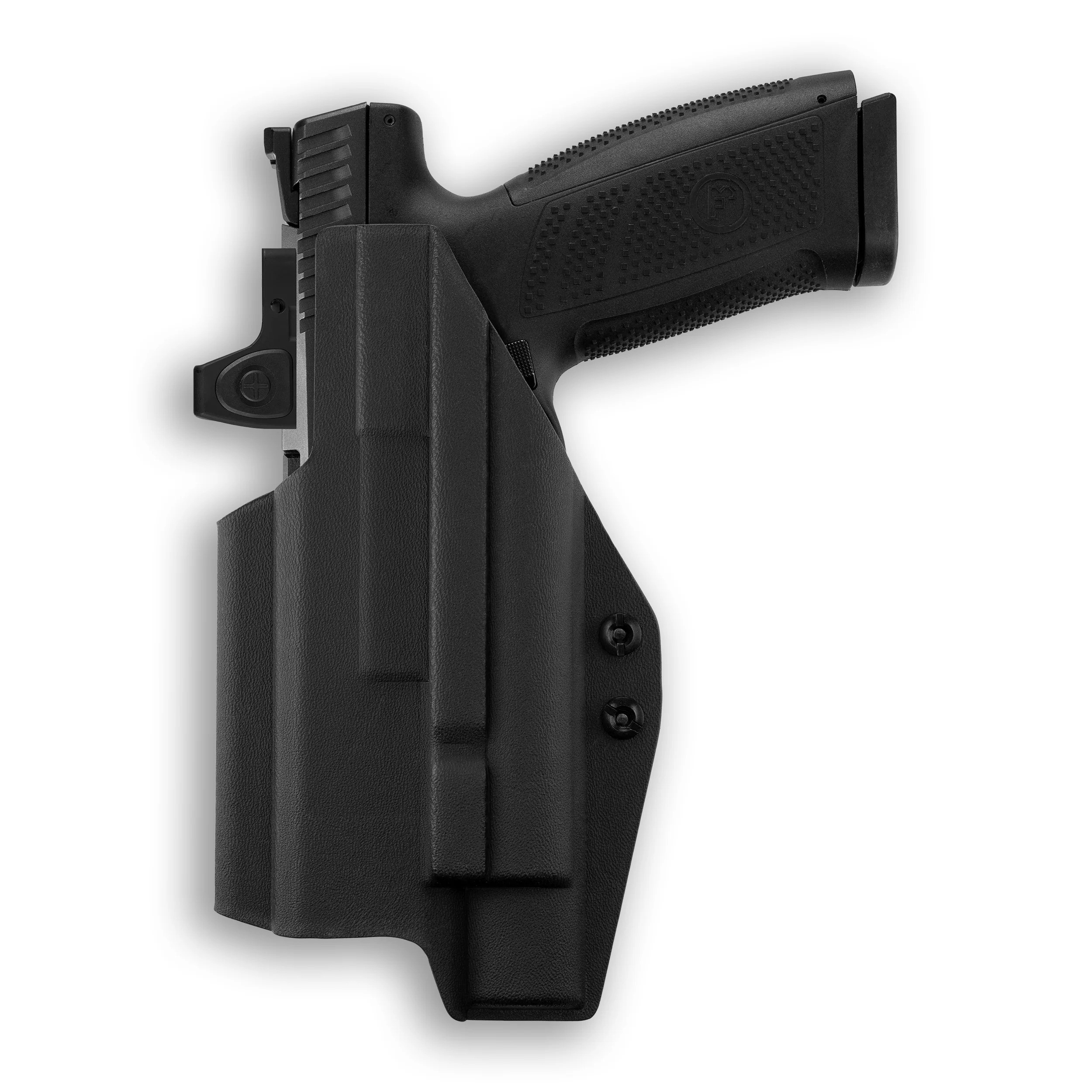 CZ P-10 F with Olight Valkyrie Turbo Light Red Dot Optic Cut IWB Holster - Image 2