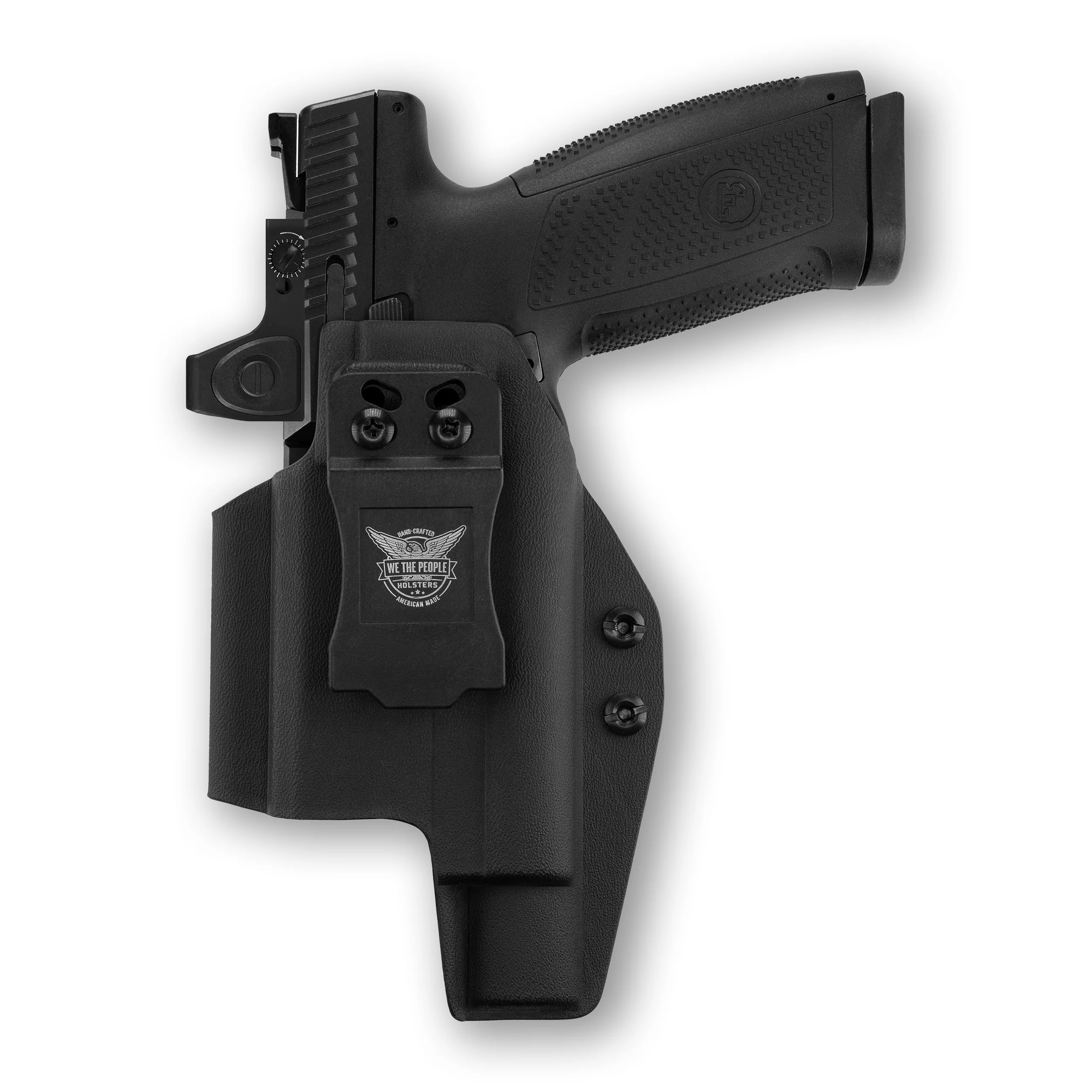 CZ P-10 S OR with Olight Valkyrie Turbo Light Red Dot Optic Cut IWB Holster - Image 3