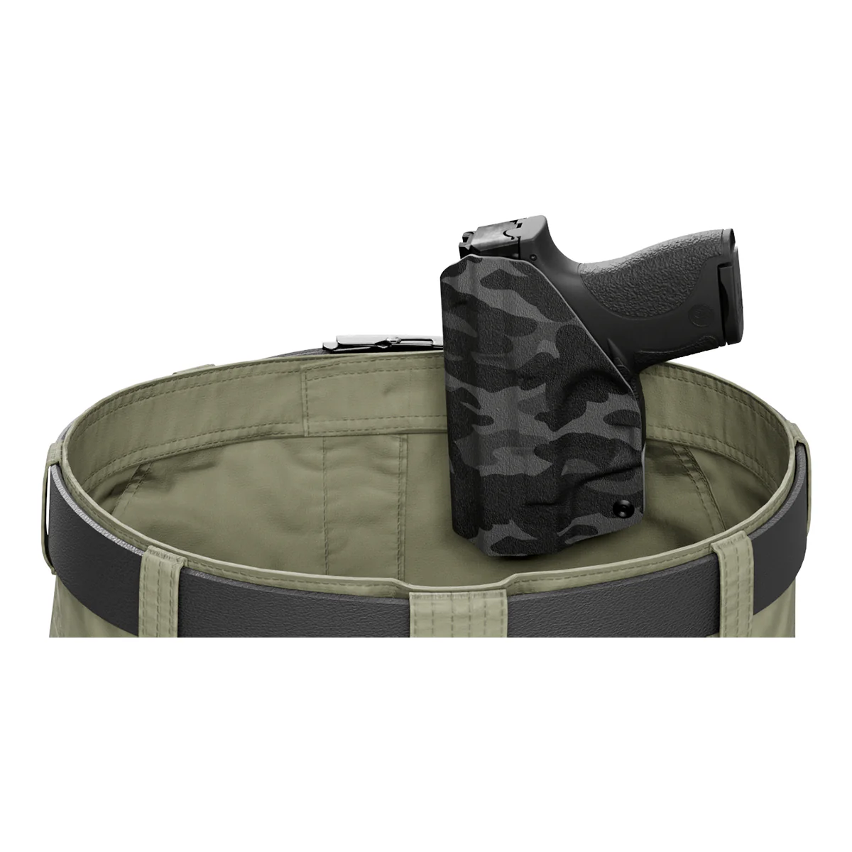 Dark Camo Custom Printed Holster - IWB Kydex Holster - Image 7