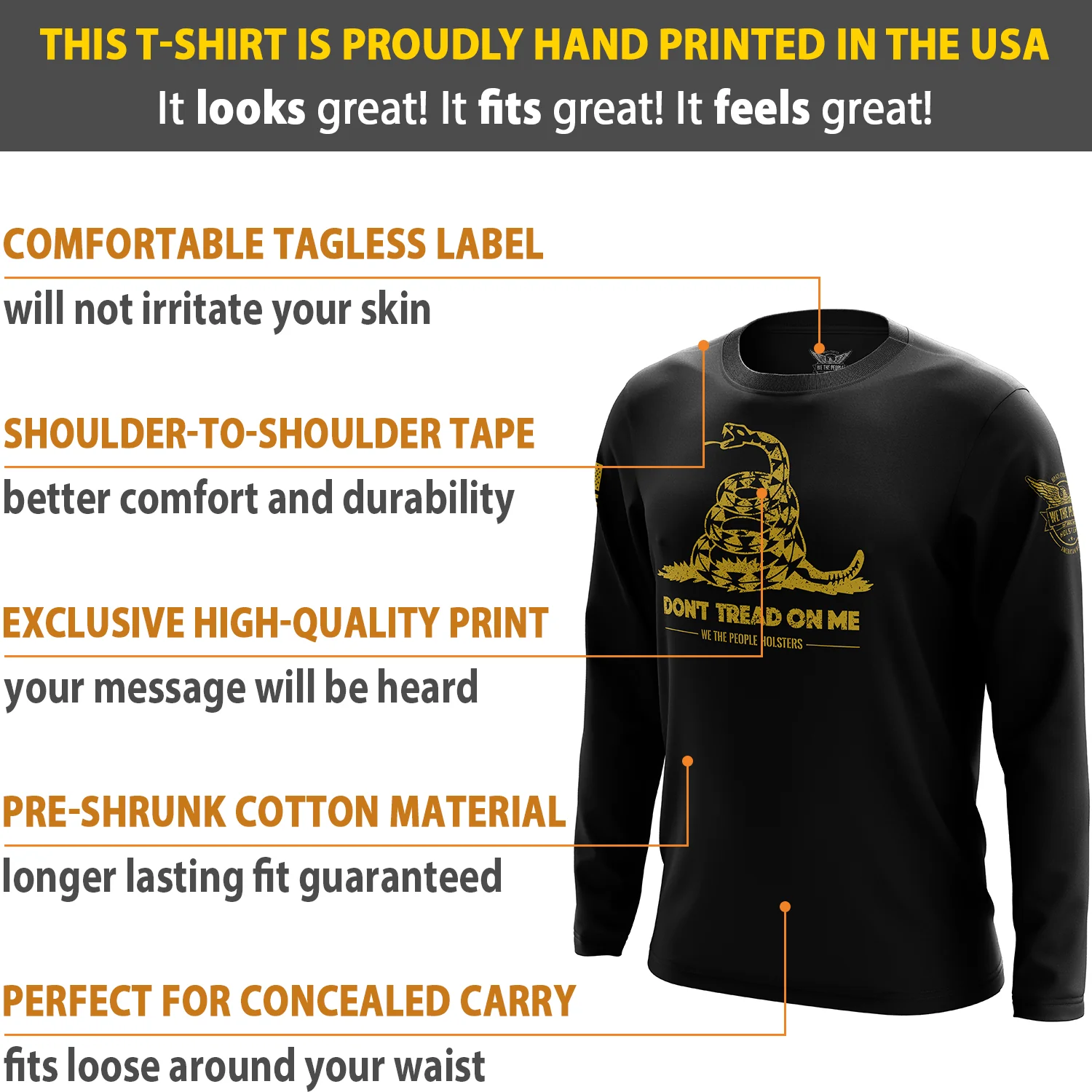 Dont Tread On Me Gadsden Flag Long Sleeve Shirt - Image 6
