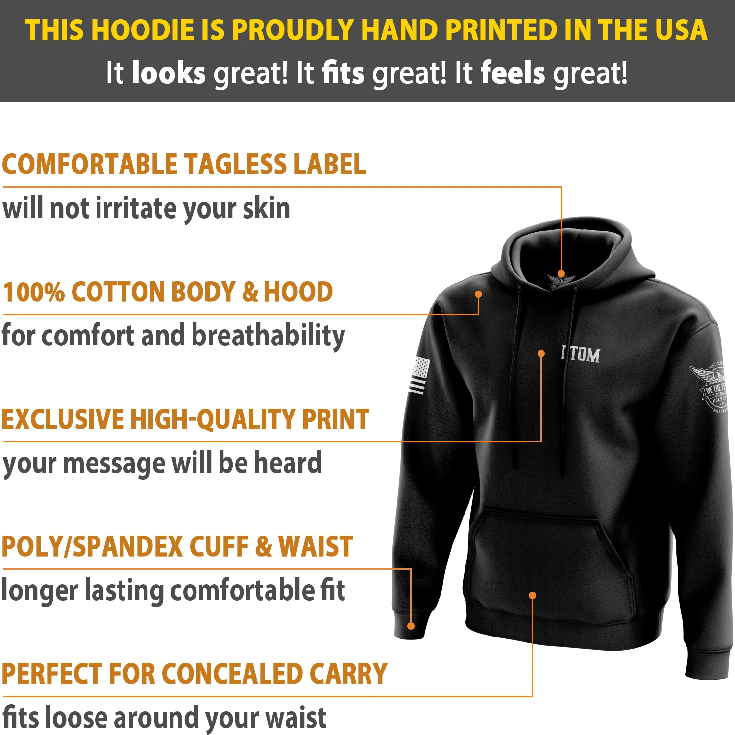 Don't Tread on Me Old School Hoodie - Image 6