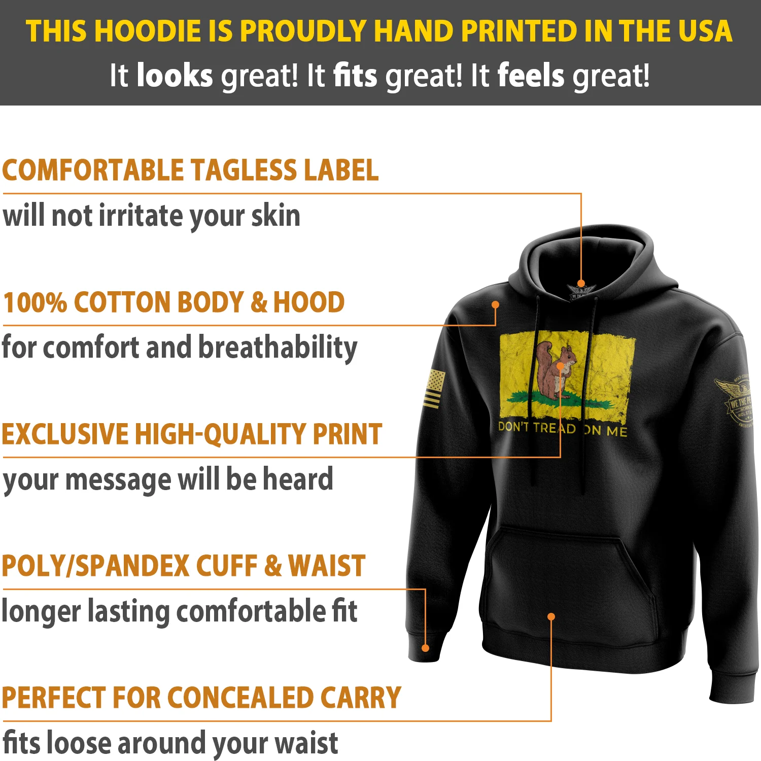 Don't Tread On Me Squirrel Hoodie - Image 5