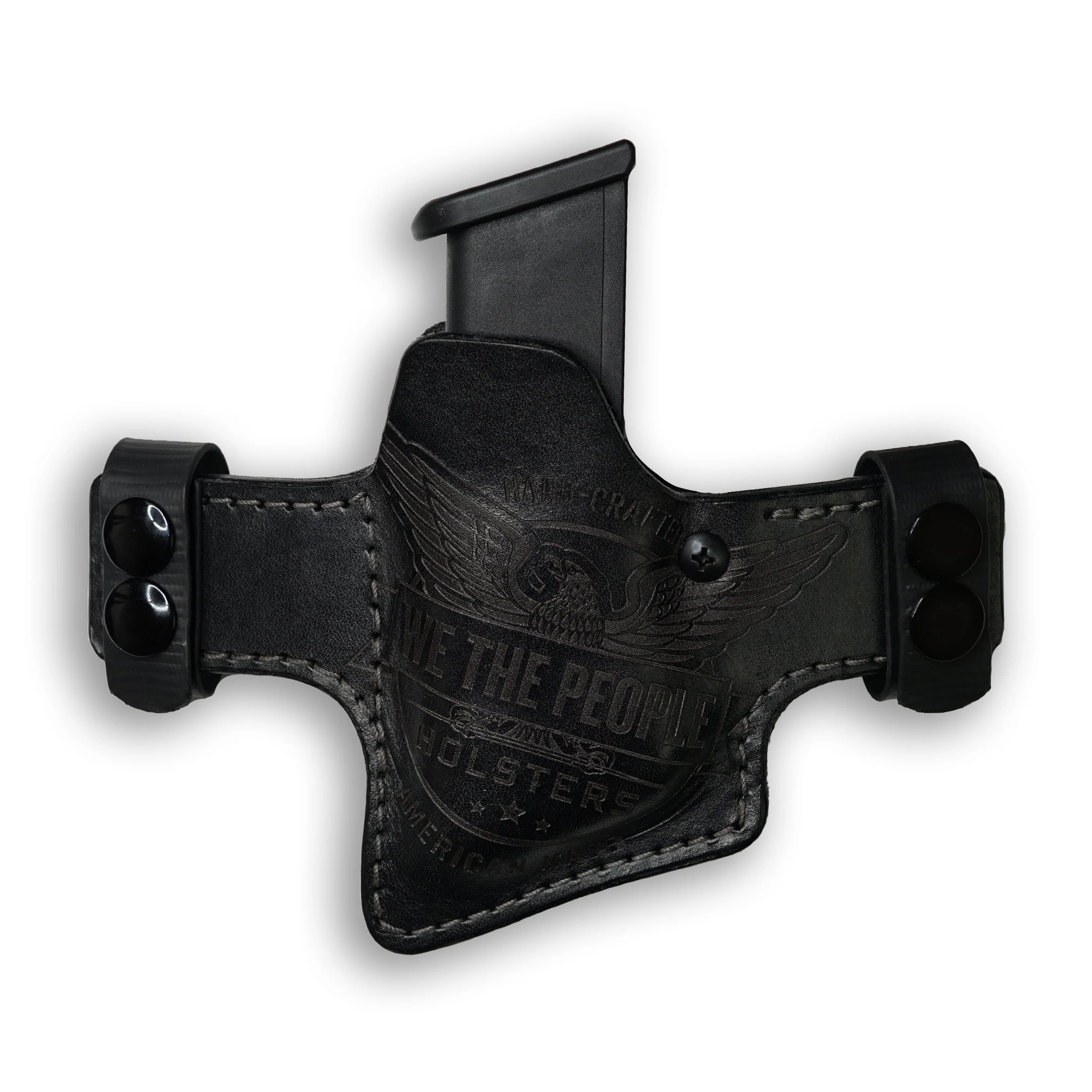 Double Stack Compact/Full Size 10MM/45 Independence Leather OWB Magazine Carrier / Holster - Image 3