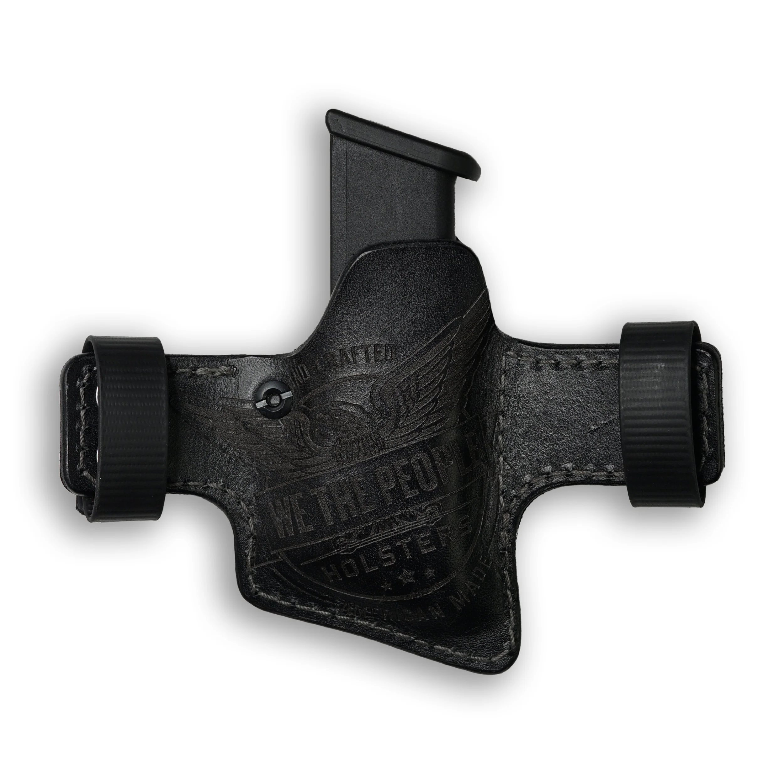 Double Stack Compact/Full Size 10MM/45 Independence Leather OWB Magazine Carrier / Holster - Image 4