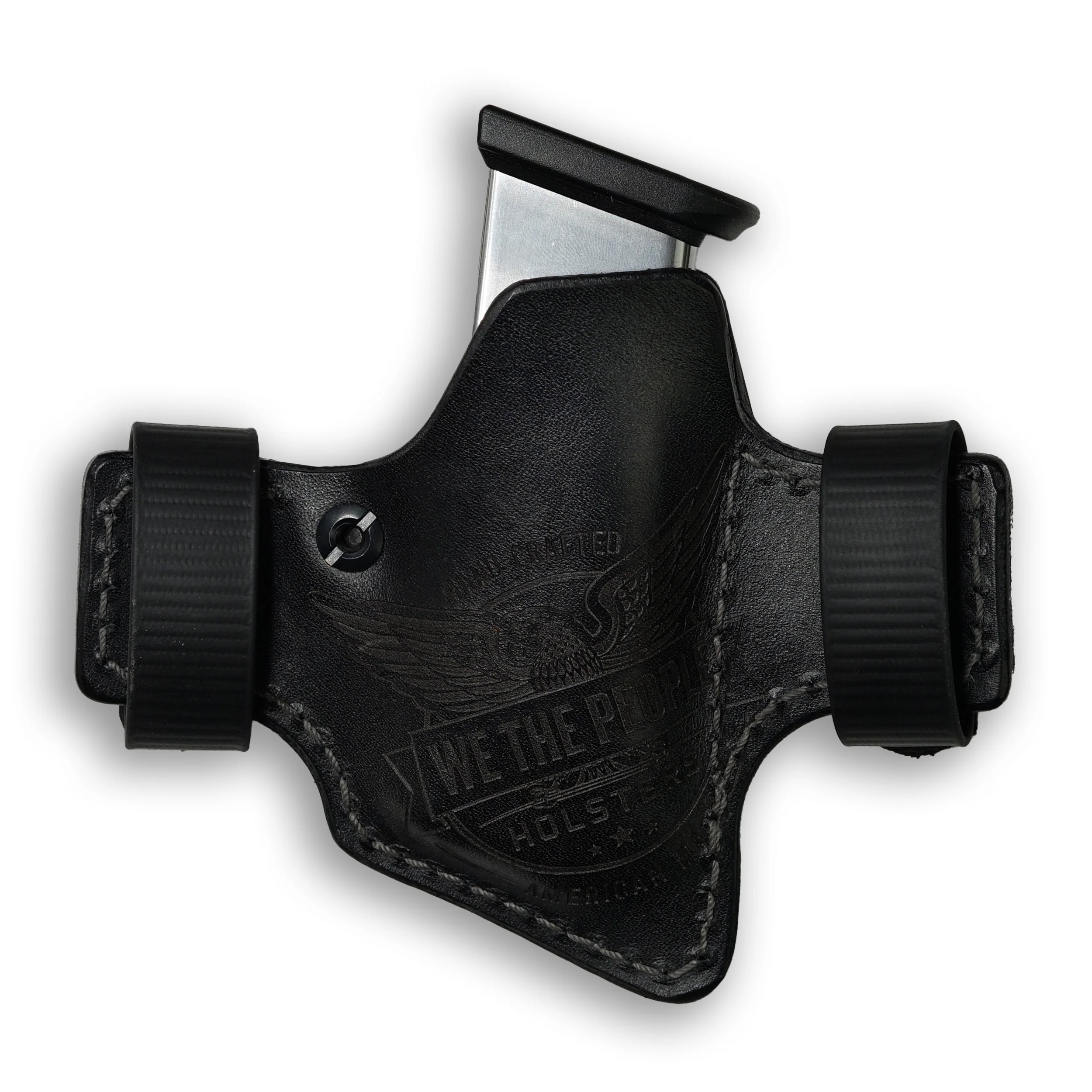 Double Stack Sub Compact 9MM/.40/380 Independence Leather OWB Magazine Carrier / Holster - Image 4