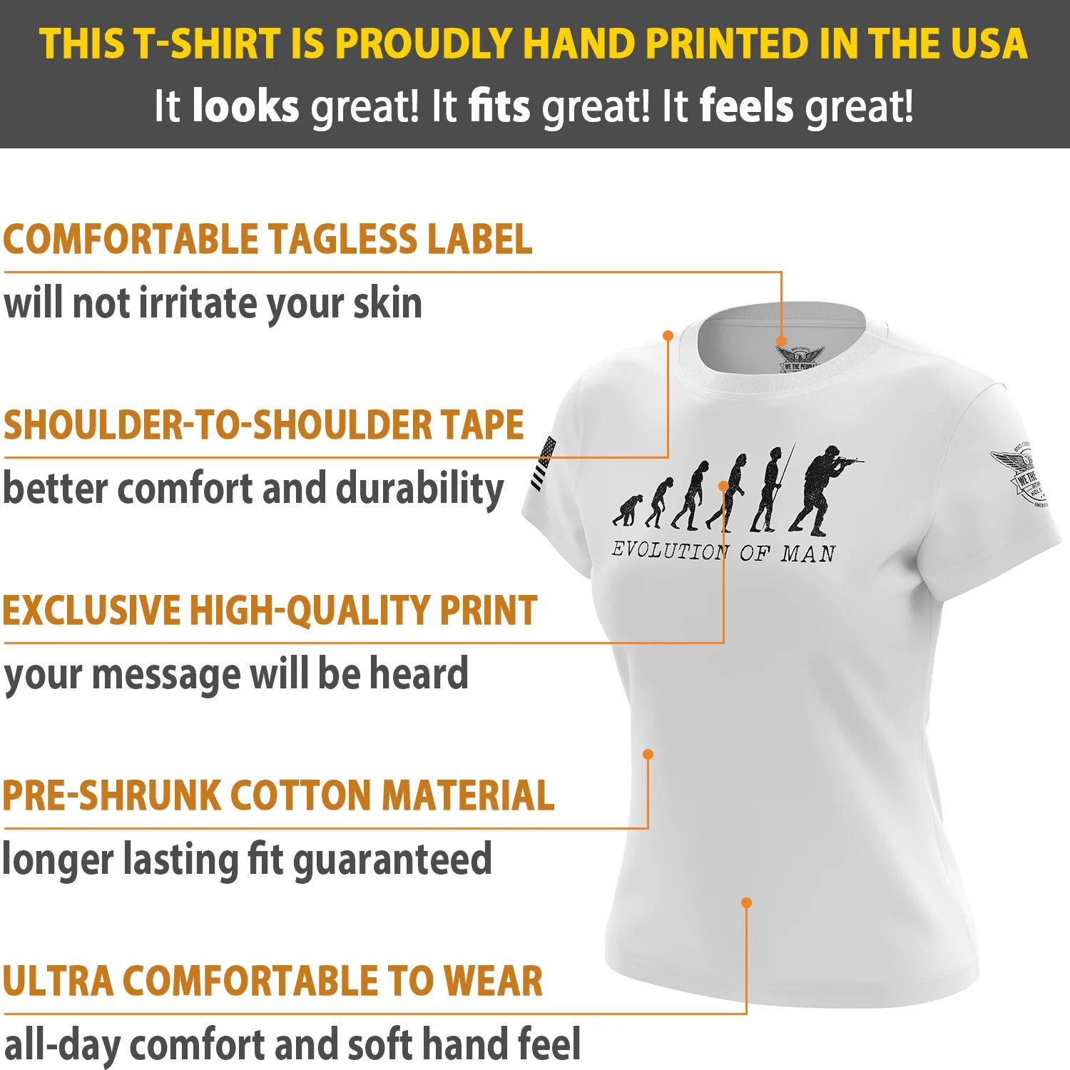 Evolution of Man Women's Short Sleeve Shirt - Image 12