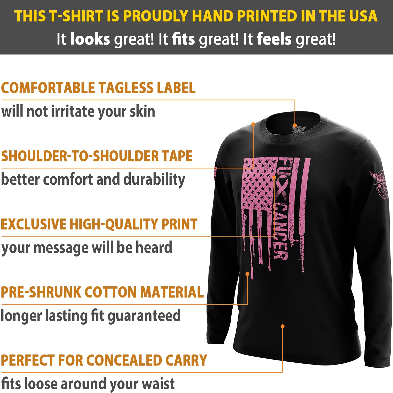 F-Cancer Long Sleeve Shirt - Image 6