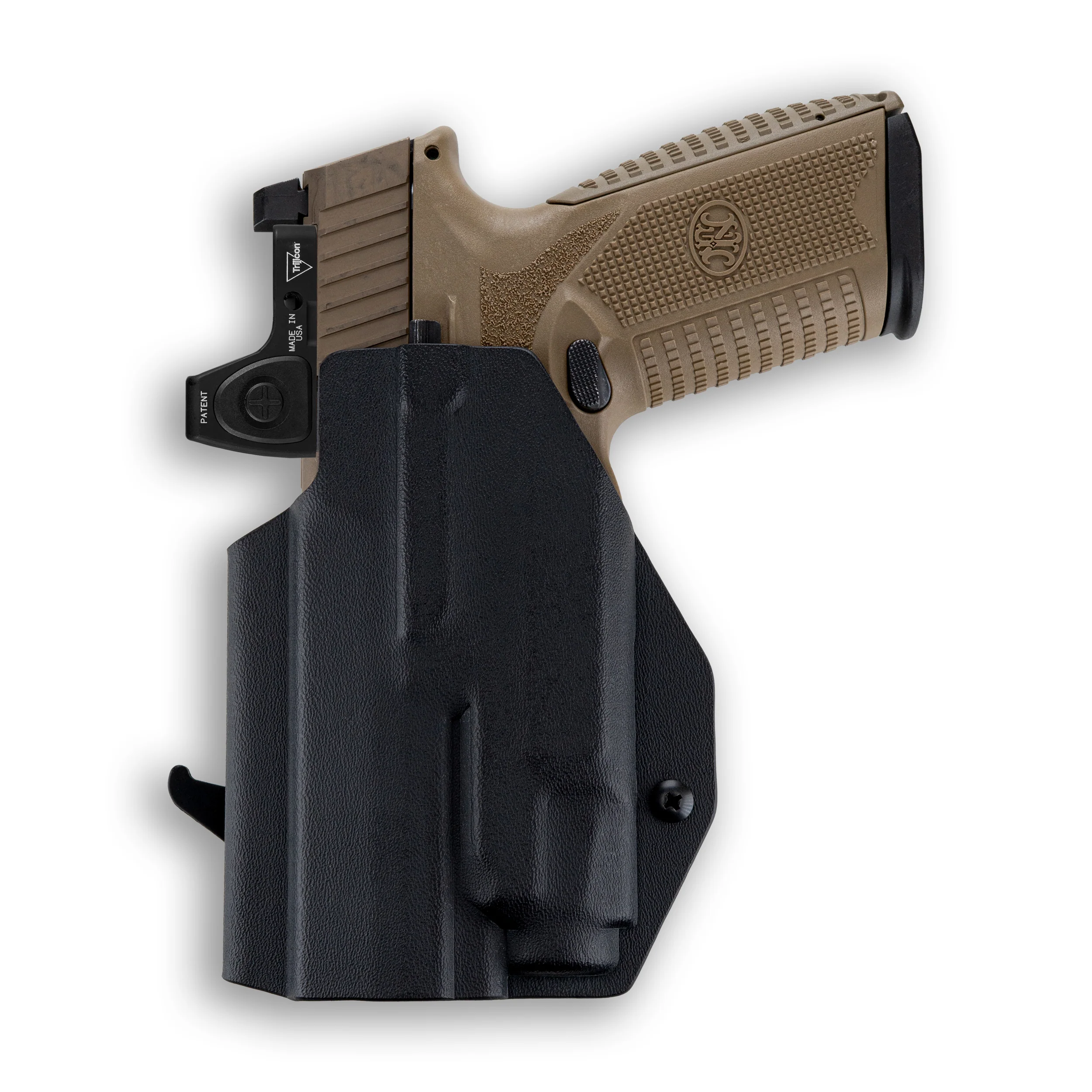 FN 510 Tactical with Streamlight TLR-7/7A/7X Light Red Dot Optic Cut OWB Holster - Image 3