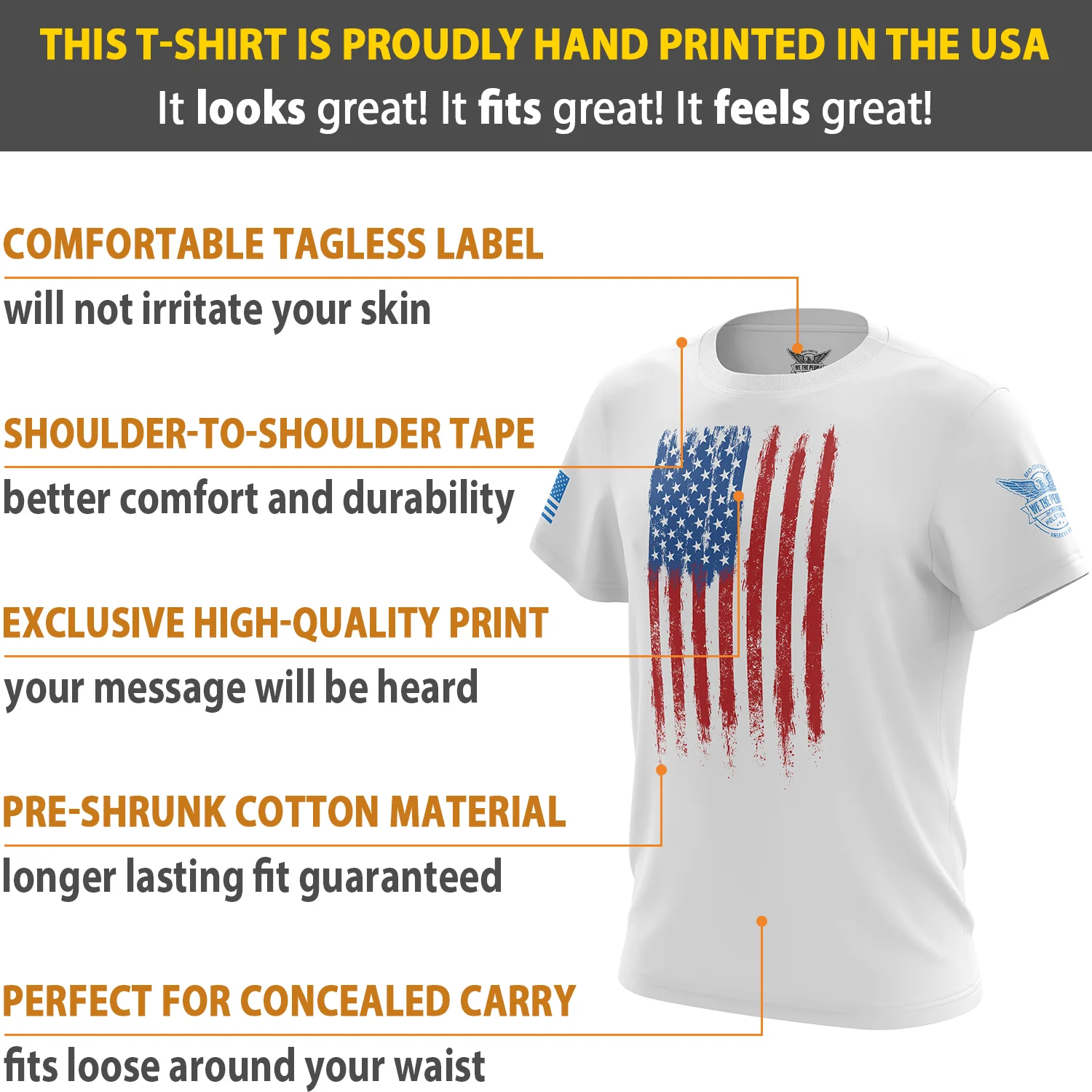Fresh Paint American Flag Short Sleeve Shirt - Image 6