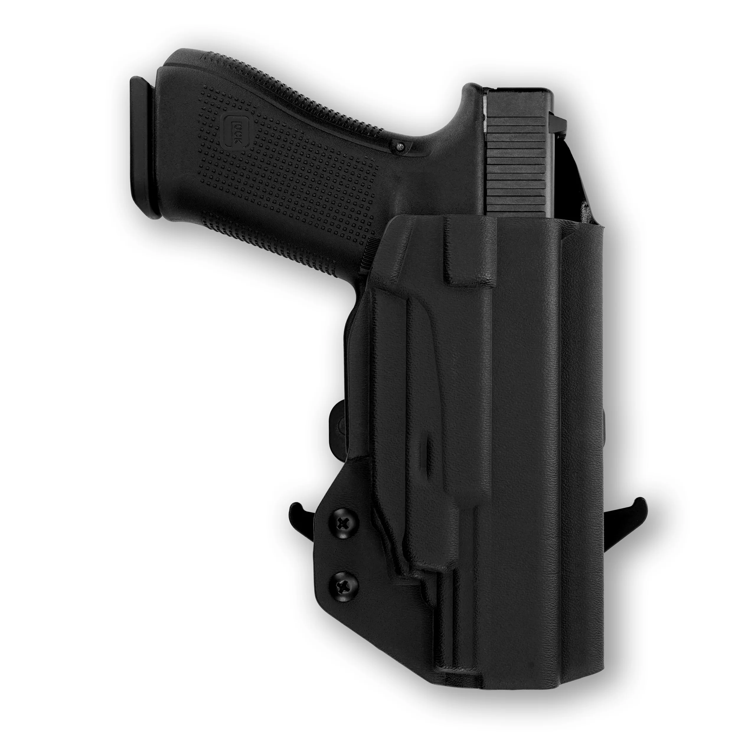 Glock 17 with Crimson Trace CMR-201 Rail Master Universal Laser OWB Holster
