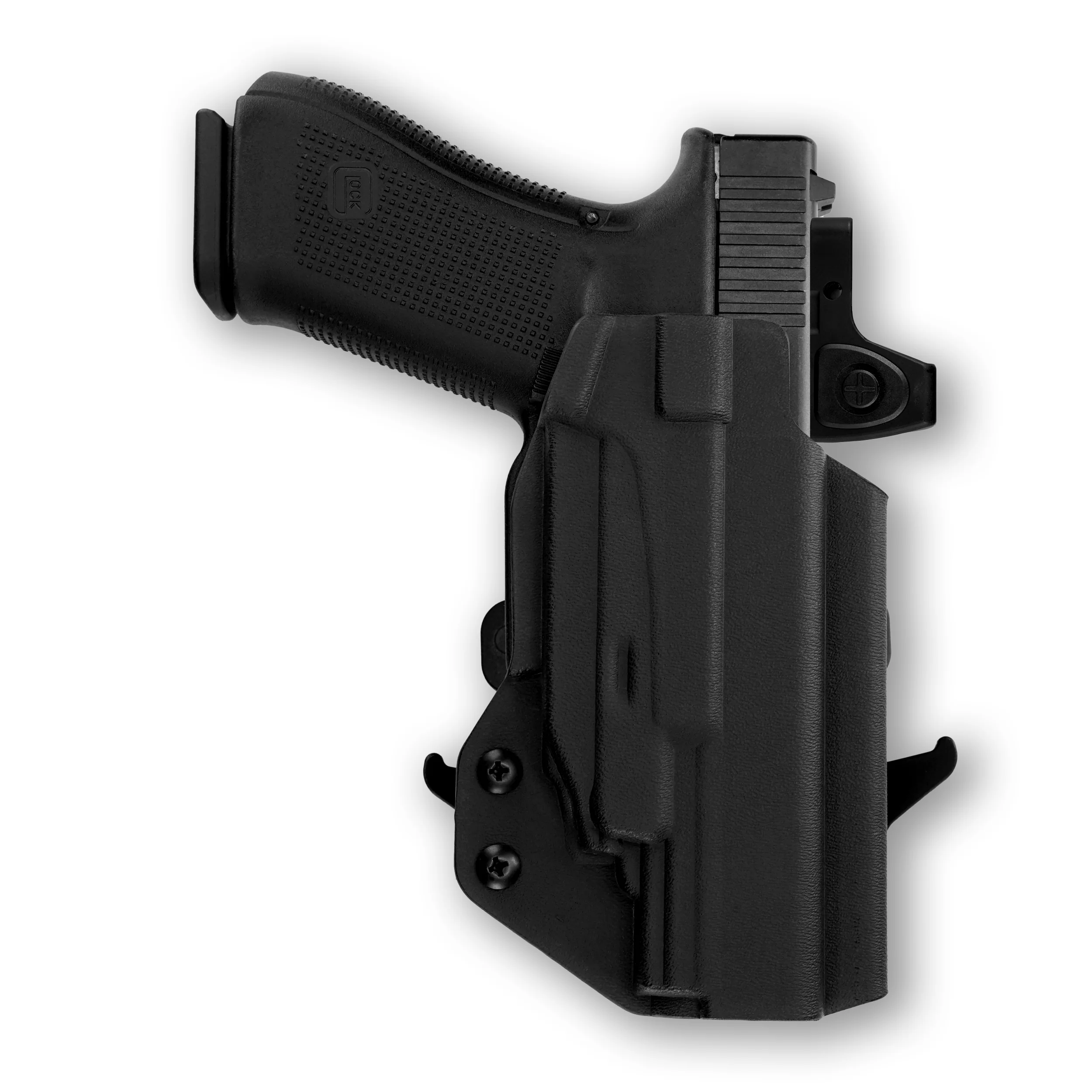 Glock 22 Gen 1-4 MOS with Crimson Trace CMR-201 Rail Master Universal Laser Red Dot Optic Cut OWB Holster
