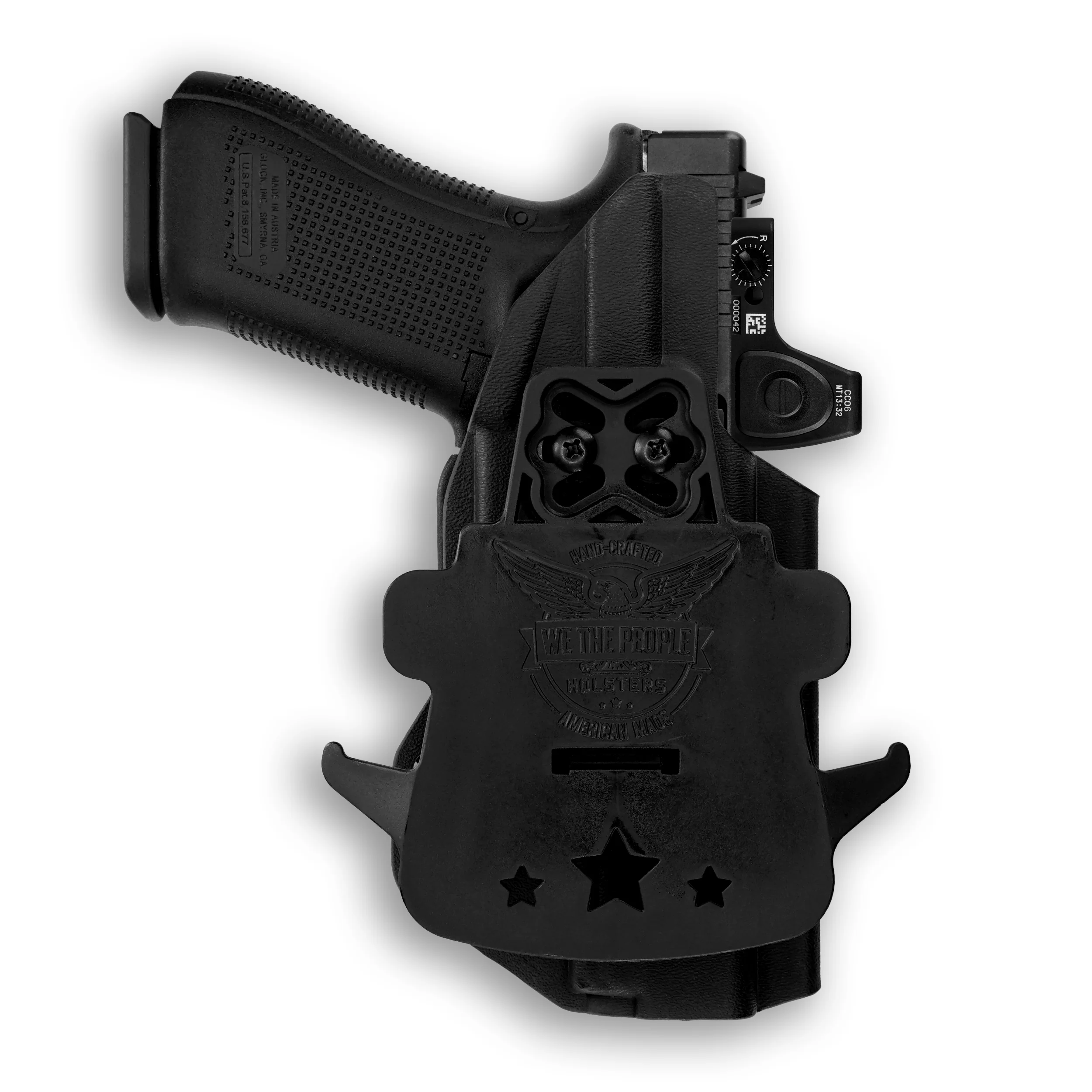 Glock 22 Gen 1-4 MOS with Crimson Trace CMR-201 Rail Master Universal Laser Red Dot Optic Cut OWB Holster - Image 4
